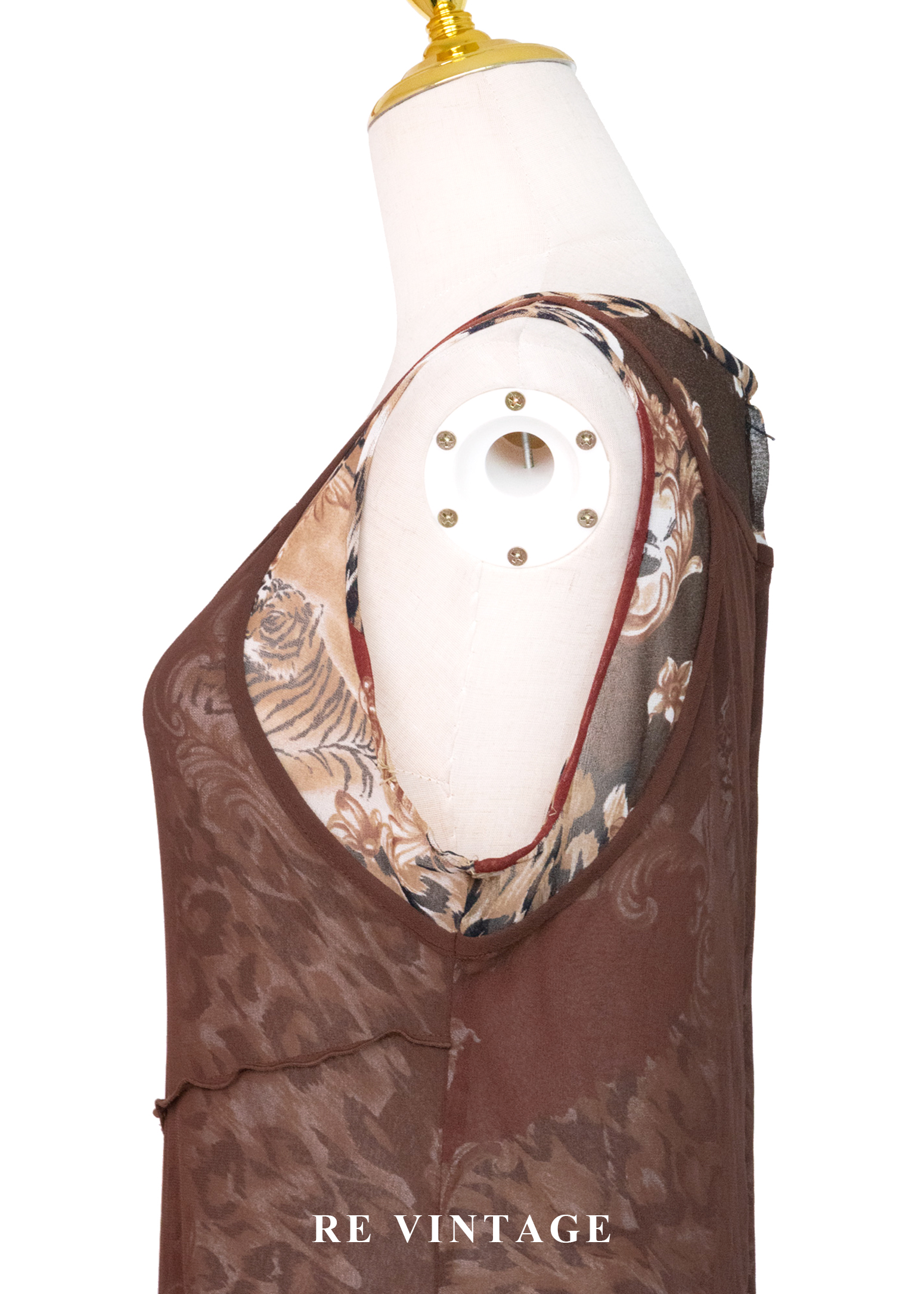 虎虎生風巧克力色長洋裝8