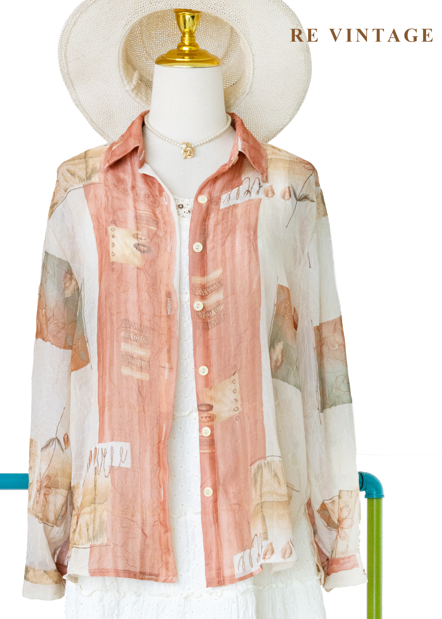 午後藝廊莫內色調透膚襯衫1