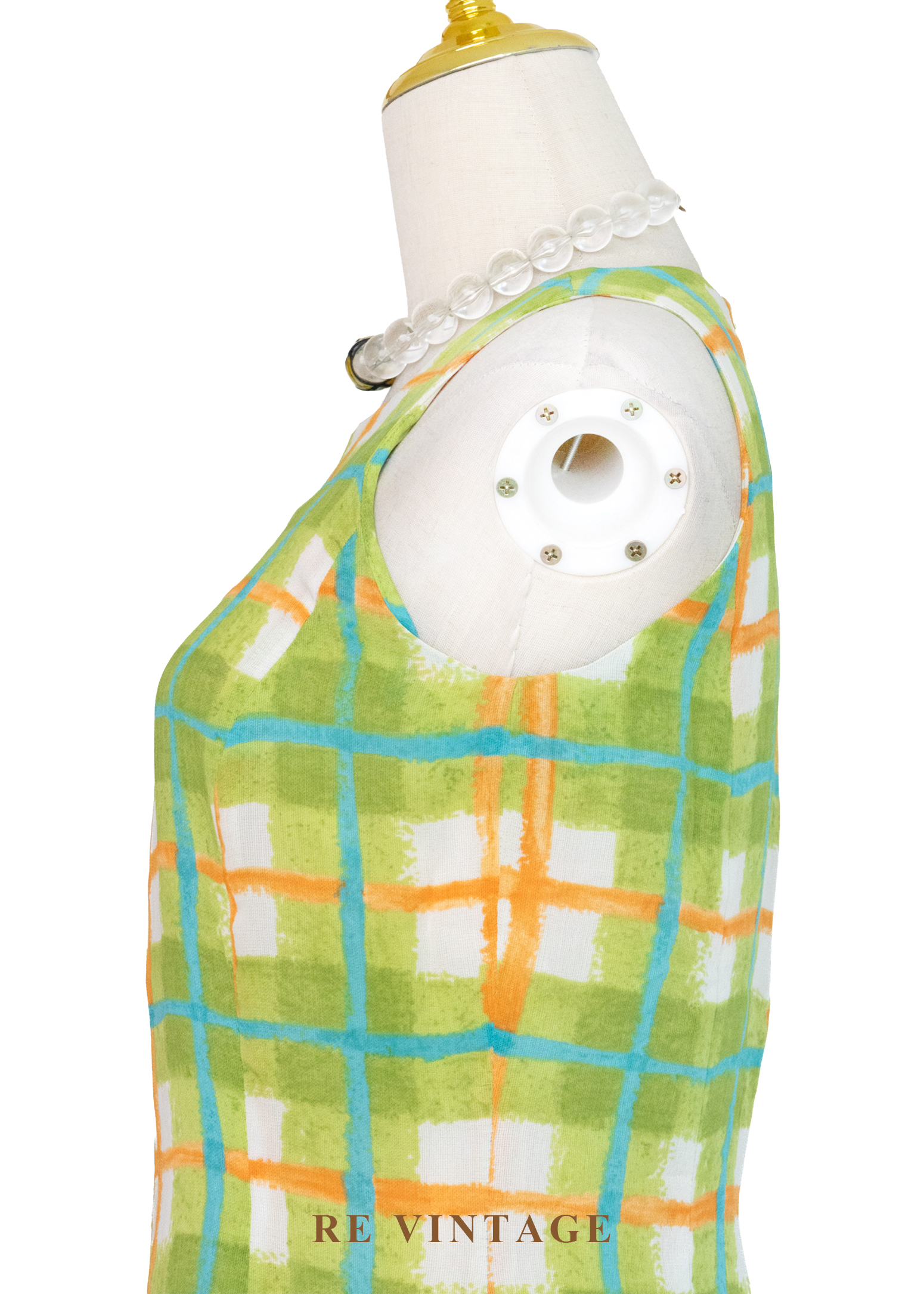 夏日維他命 - 手繪格紋洋裝8