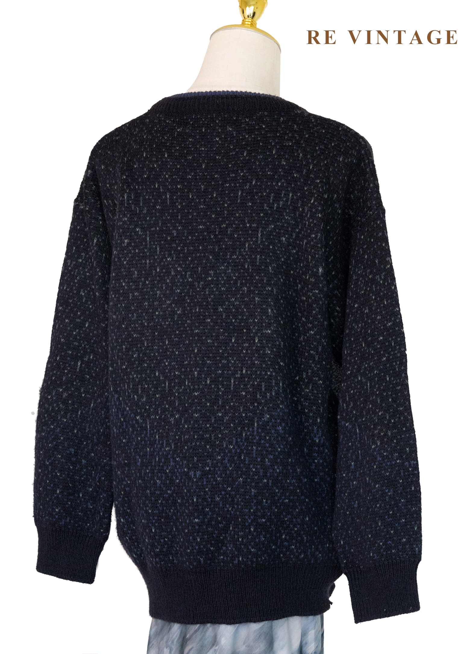 冰晶圖騰灰藍色針織毛衣7