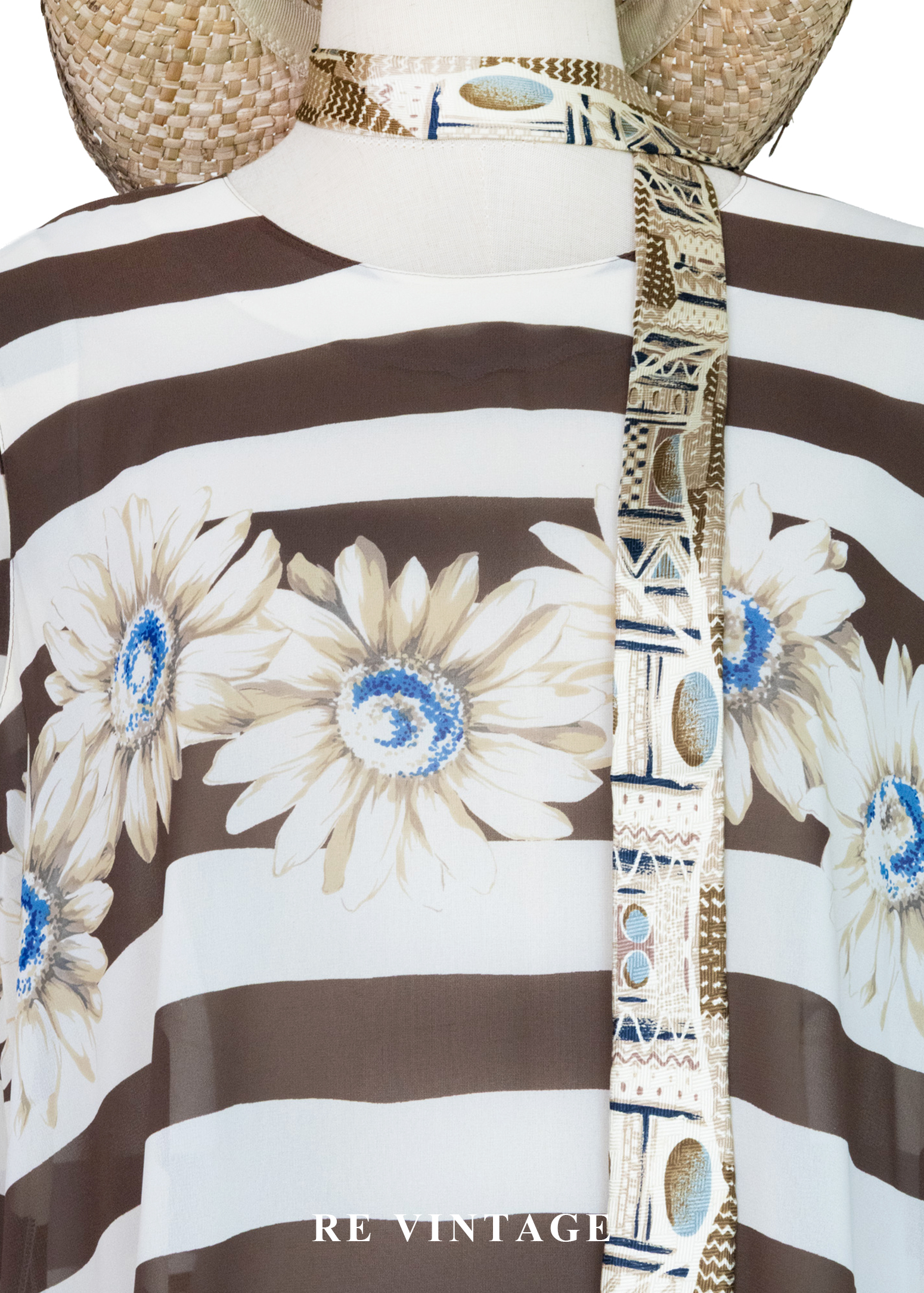 盛夏的影子- 向日葵花園條紋背心3