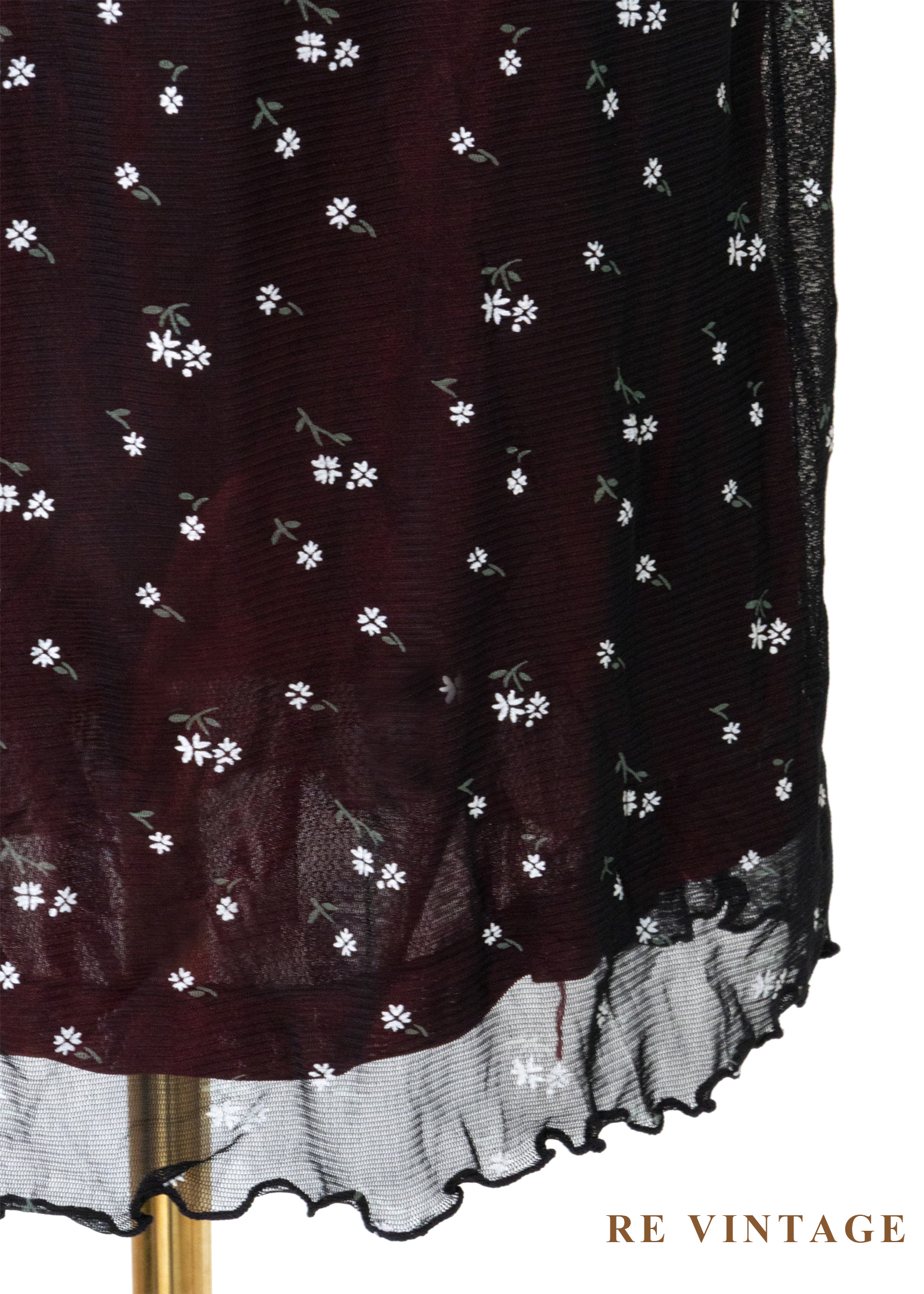 韓國製 - 紅光小花星空細肩帶洋裝5