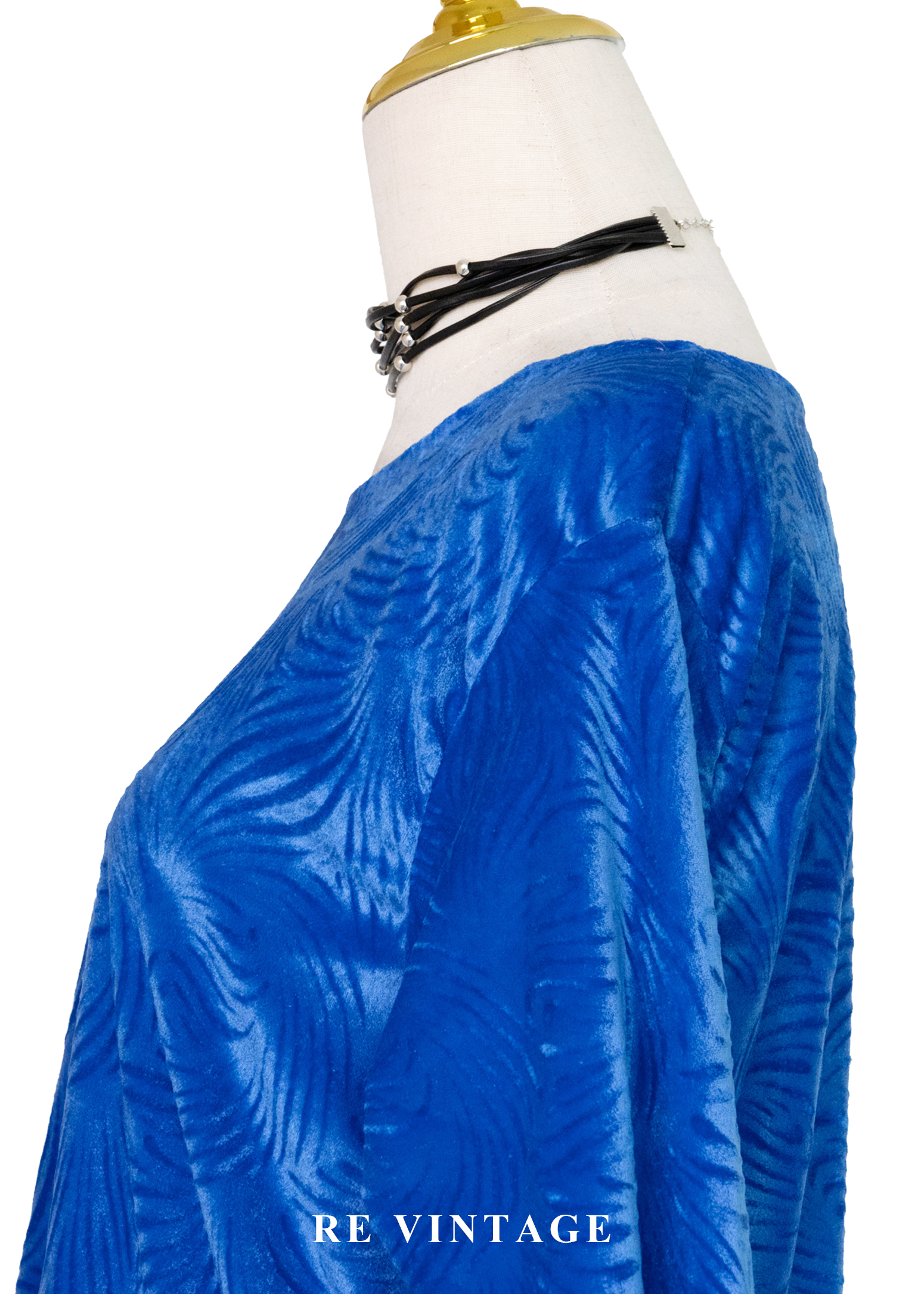 克萊因藍深海波紋絨布上衣7