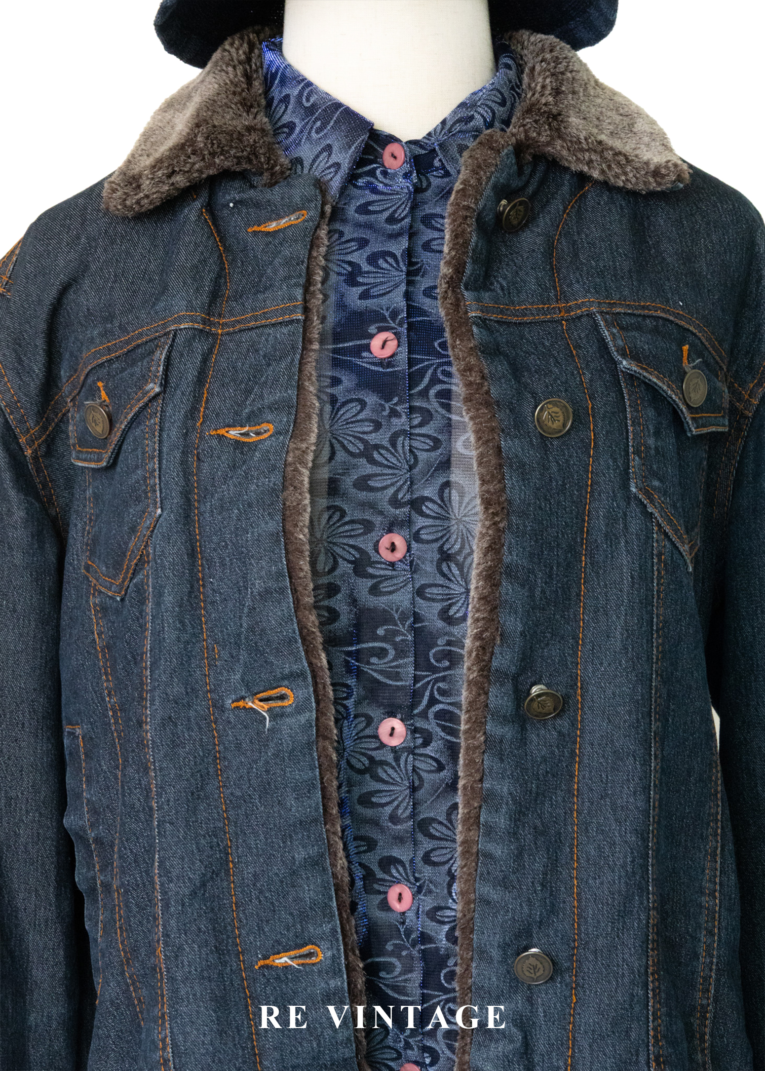 靈魂藍調深棕毛領牛仔外套3