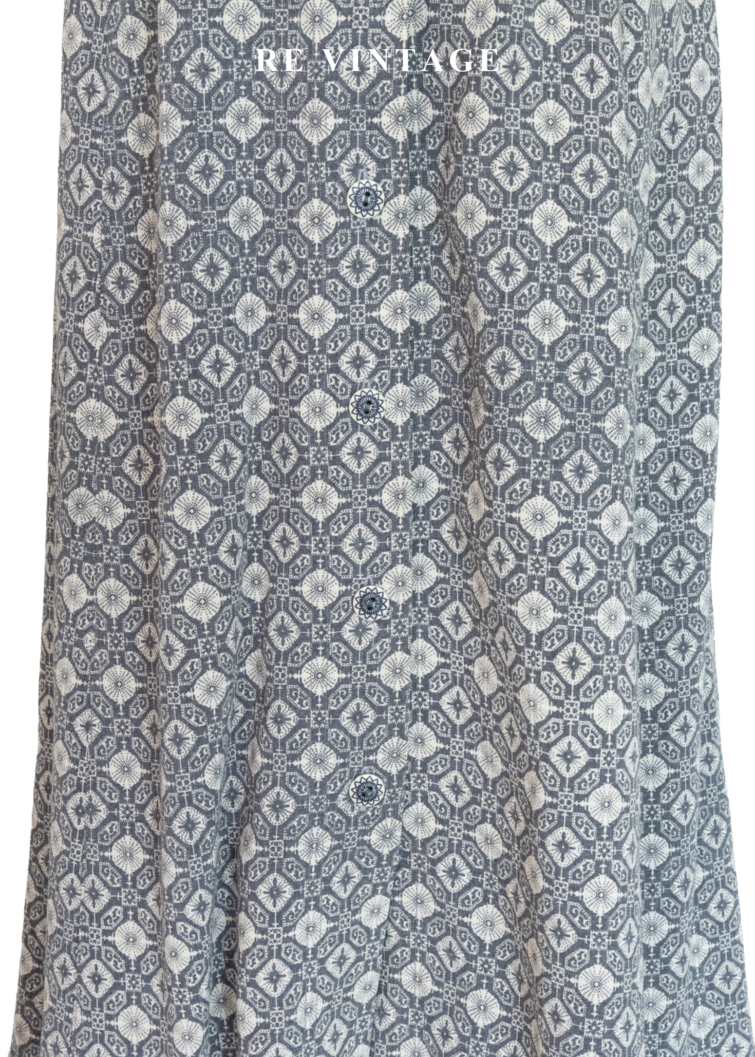 Light Gray 幾何塔羅傘狀長裙(25")4