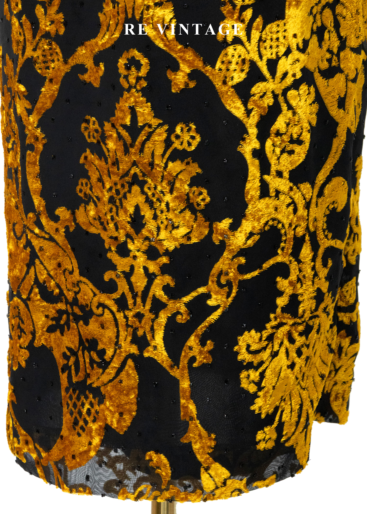 宮廷金碧輝煌繁花圖騰長裙(30")4