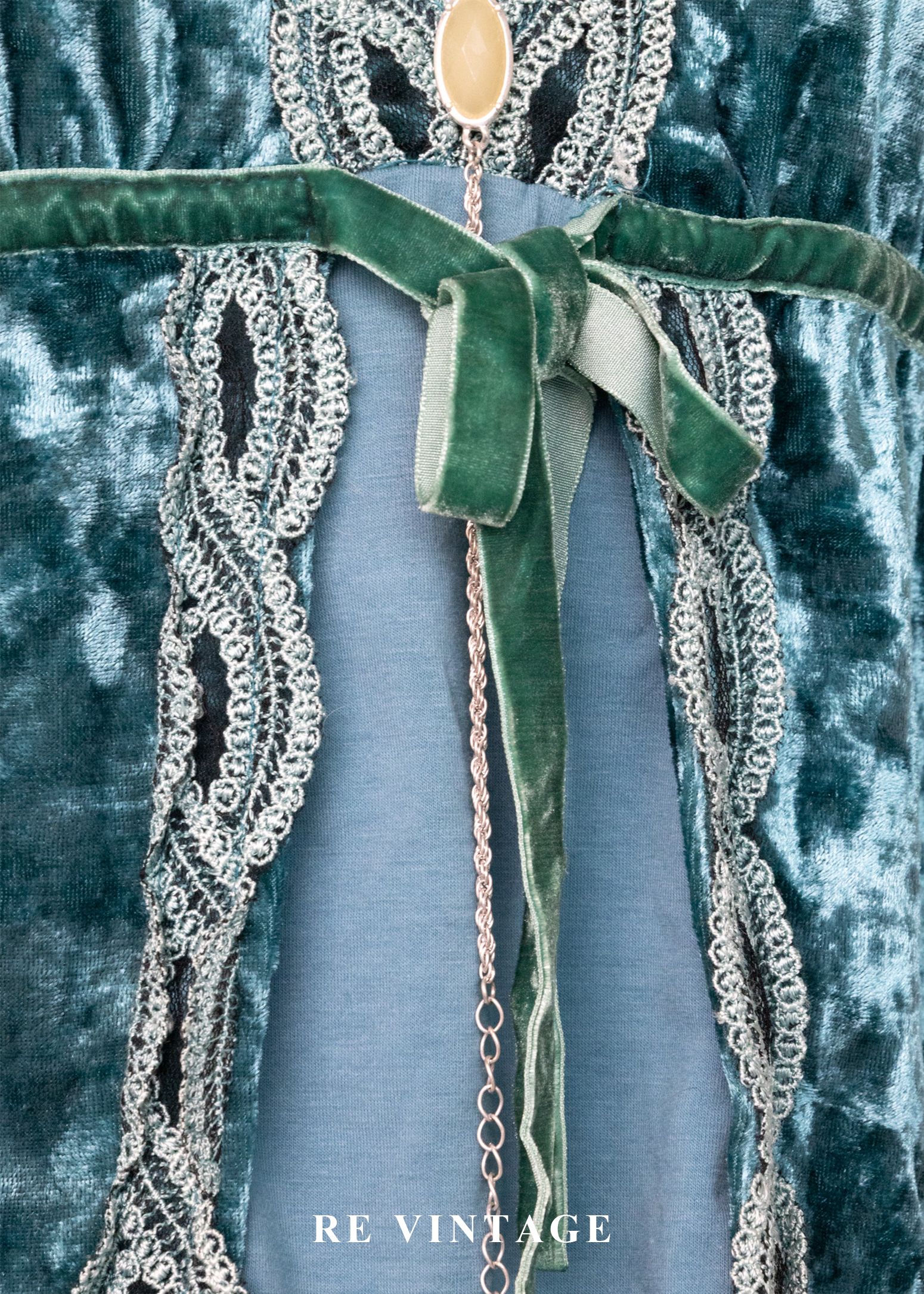 地中海晨曦 - 交錯肩帶絨布細肩帶背心5