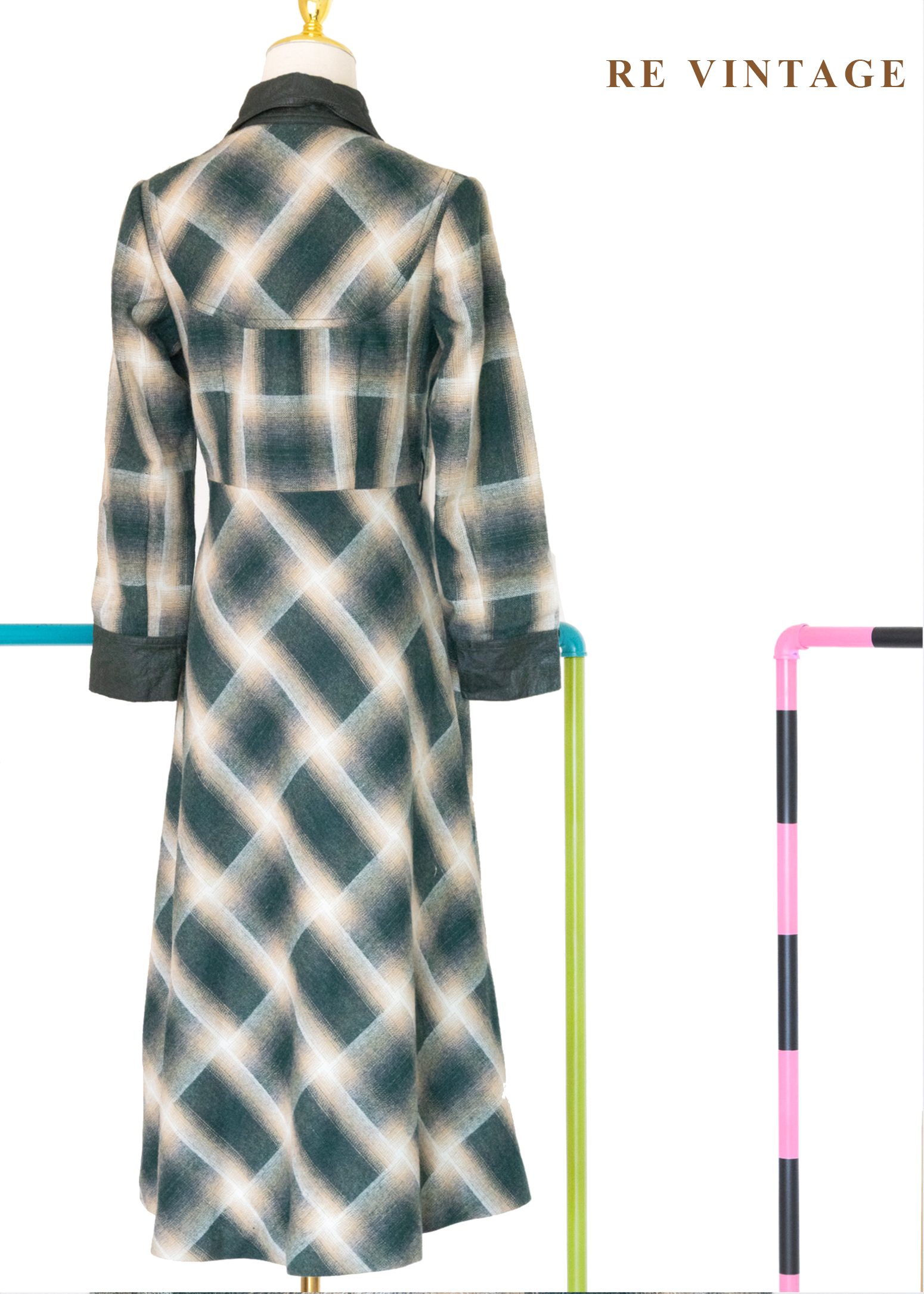 Echo in the Pines 霧裡森林格紋長洋裝13