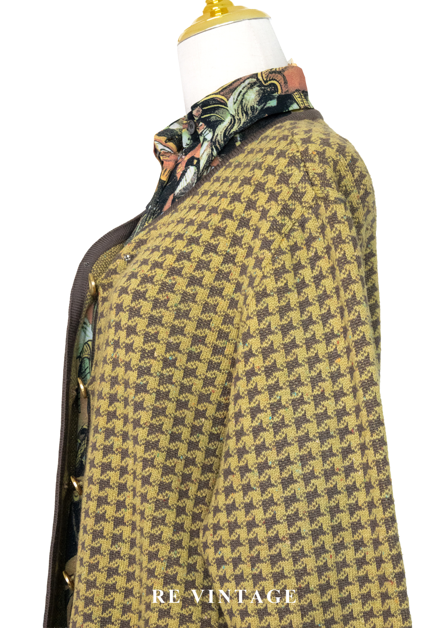 質感單品 - Lemon Yellow 千鳥格針織外套9