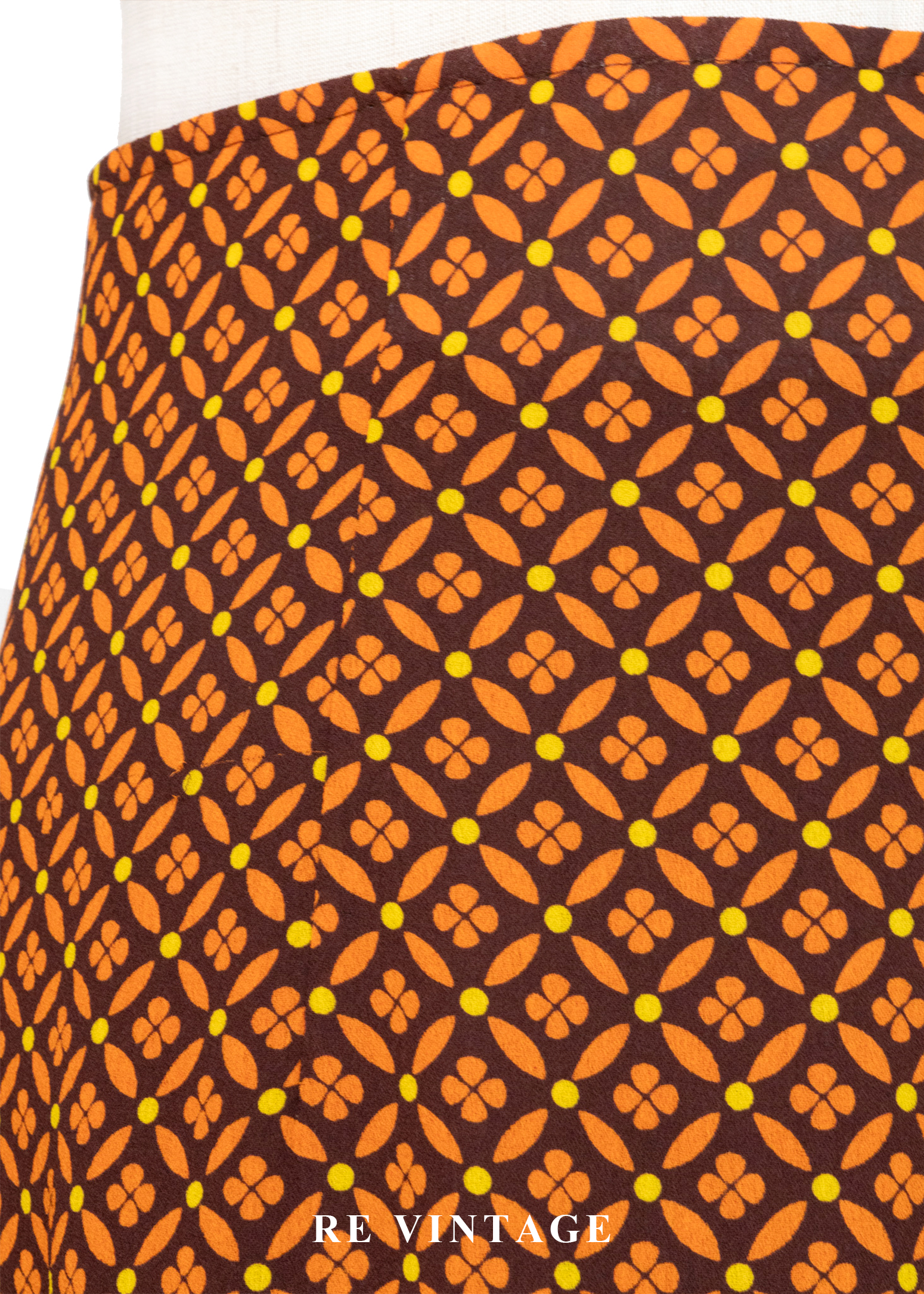 菱格小花奶酥派長裙(25")6