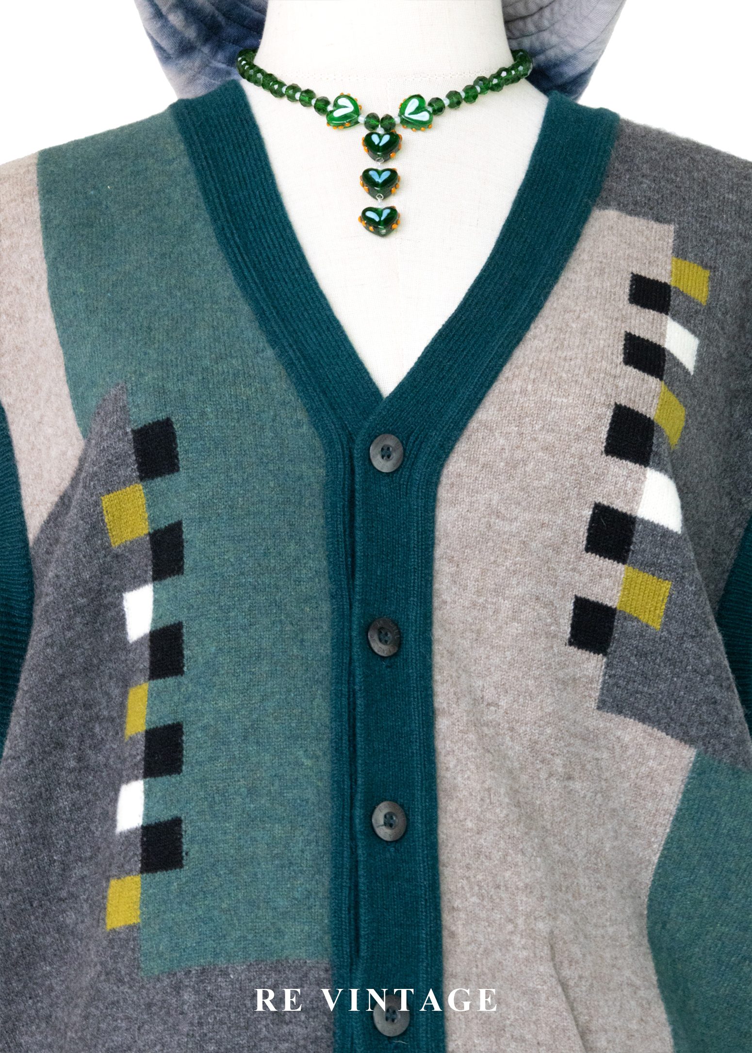 色塊跳動節奏毛料針織背心3