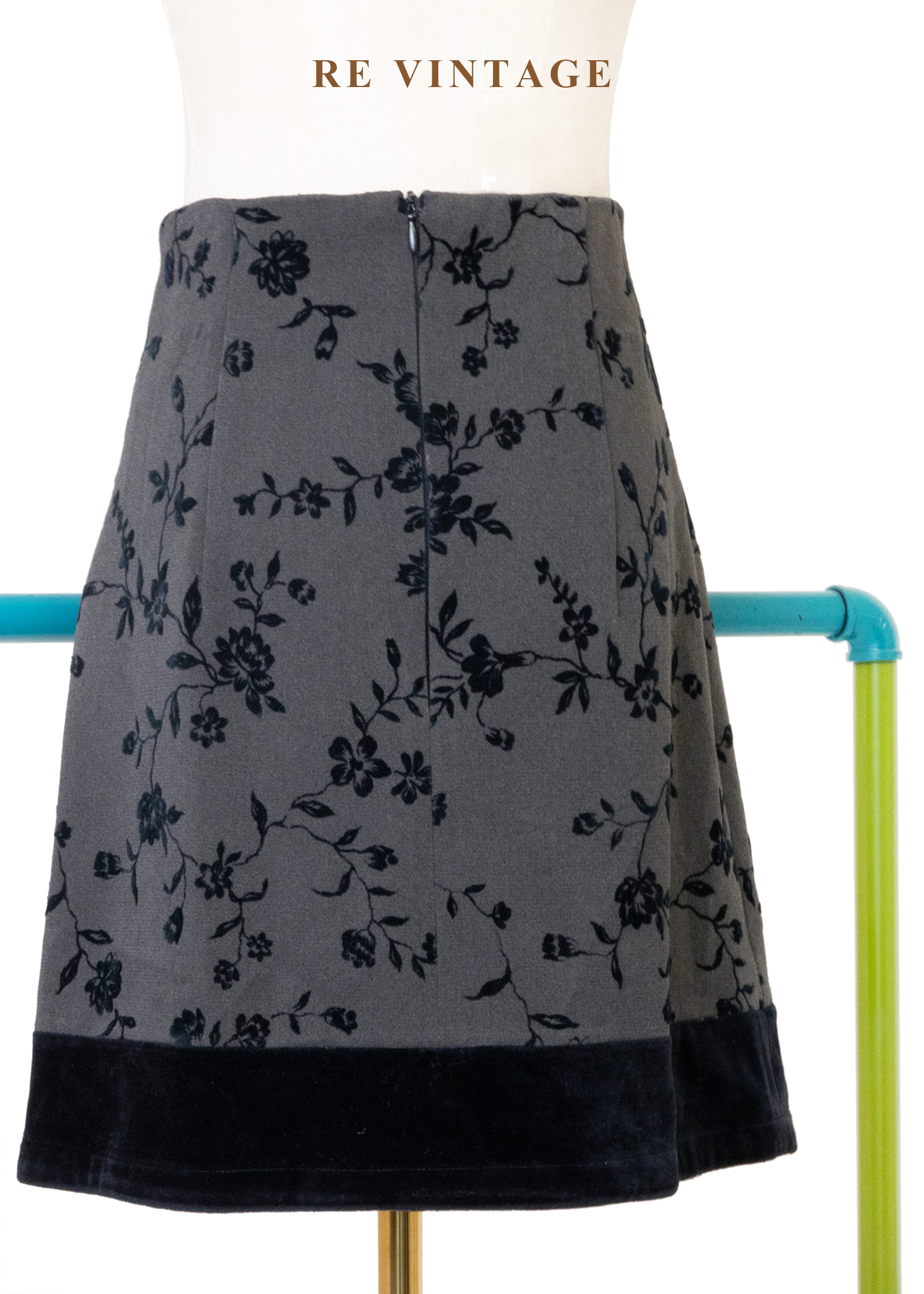 柔霧花園枝葉藤蔓短裙(26")7