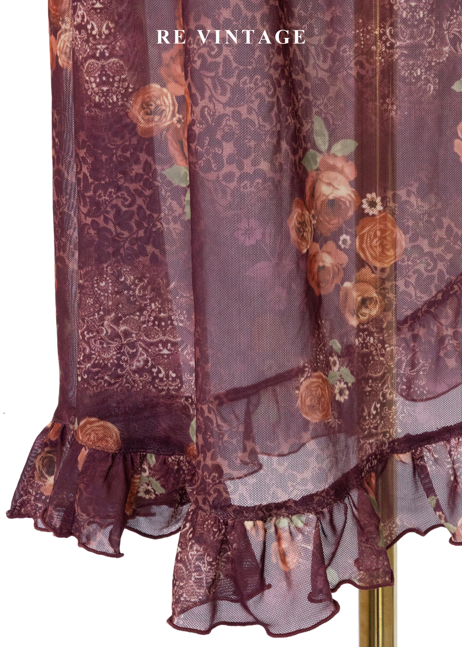 Rose Dust 茶玫瑰浪漫透膚洋裝9