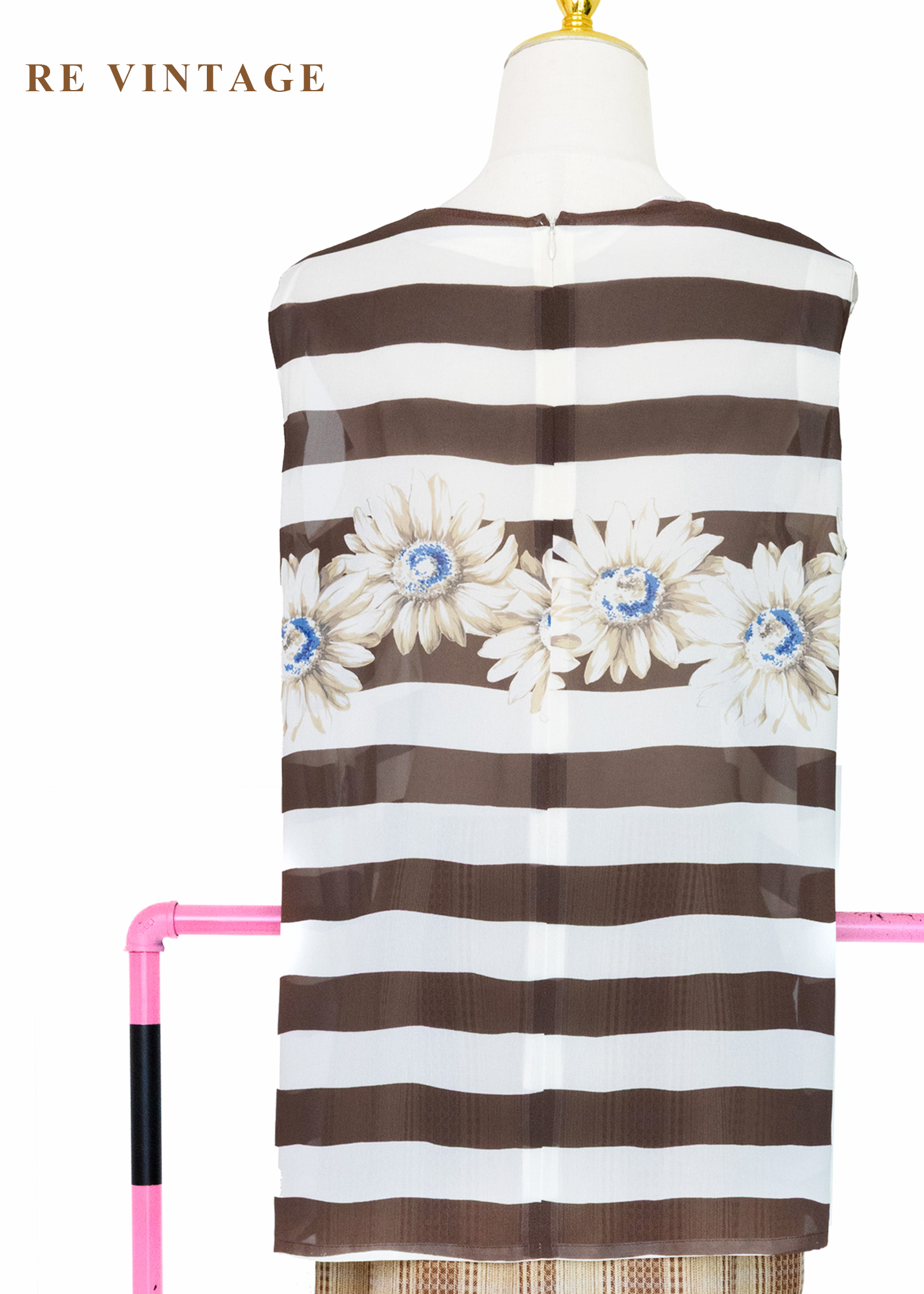 盛夏的影子- 向日葵花園條紋背心8