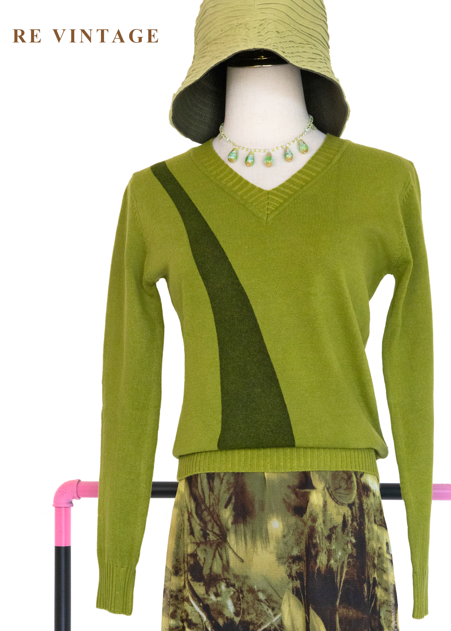 萊姆步道森銀小徑針織毛衣（30%喀什米爾羊毛）