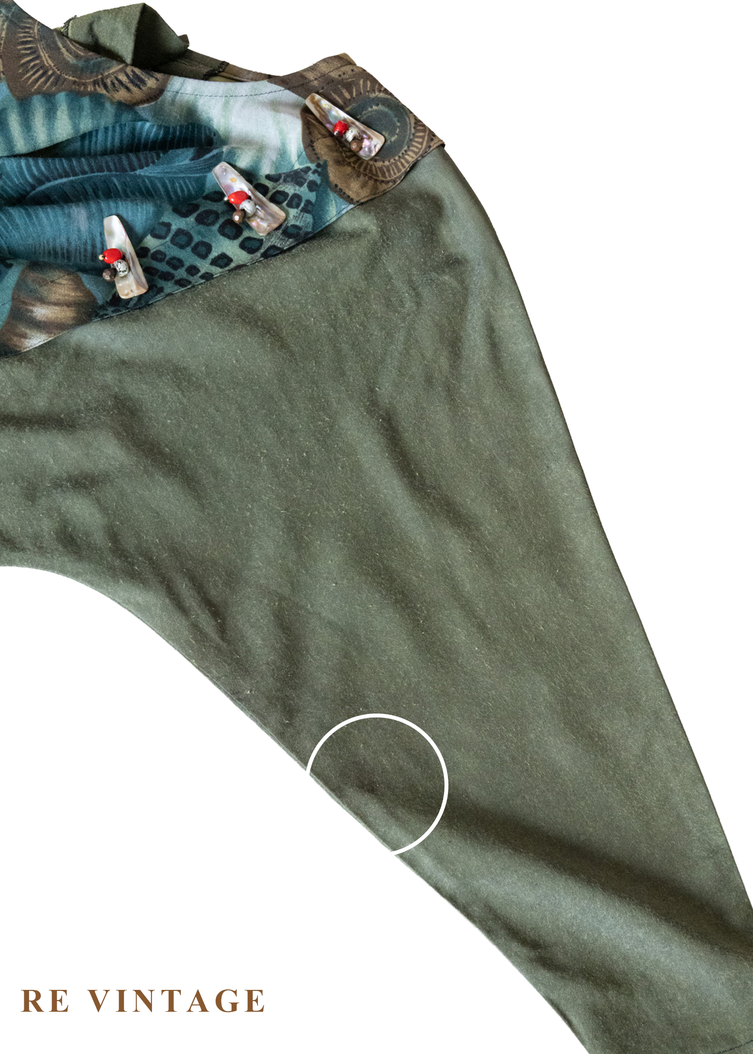 森林中的密談 - 藝術拼接衫落肩上衣16