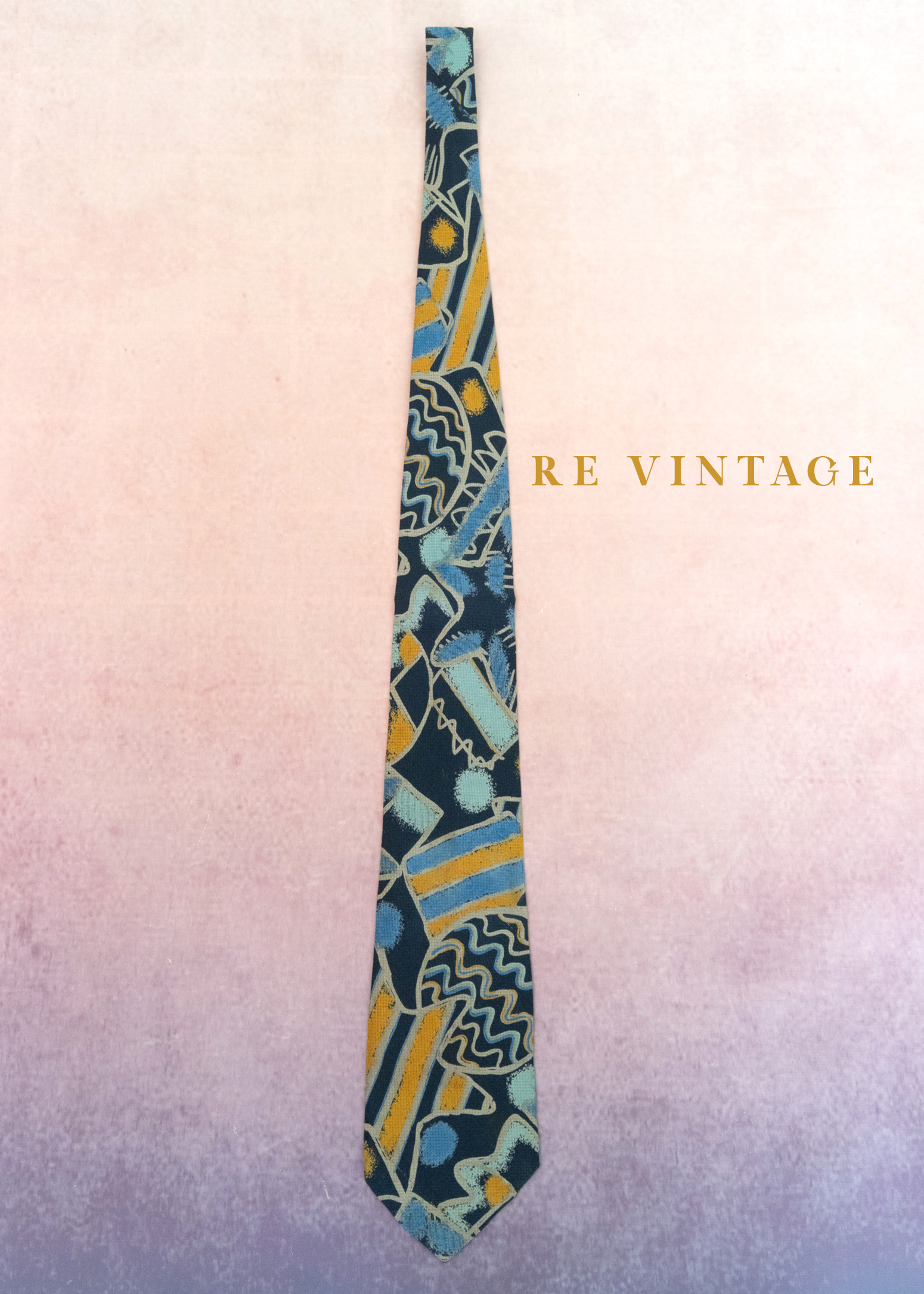 Retro - Futurism 幾何圖騰領帶4