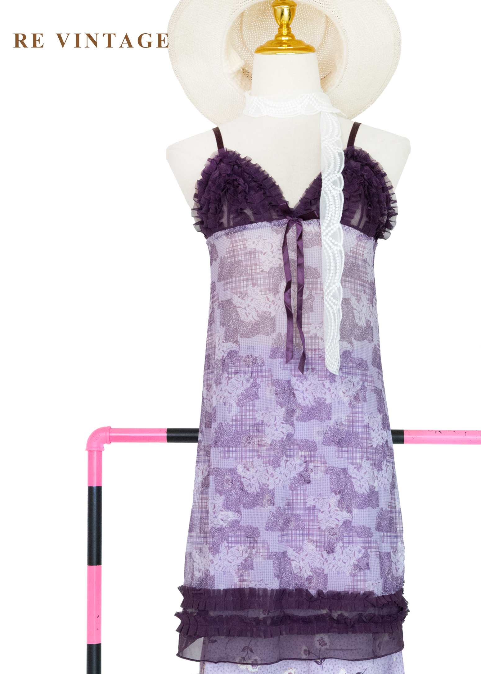 午夜的紫色華爾滋Paisley拼接細肩帶背心6