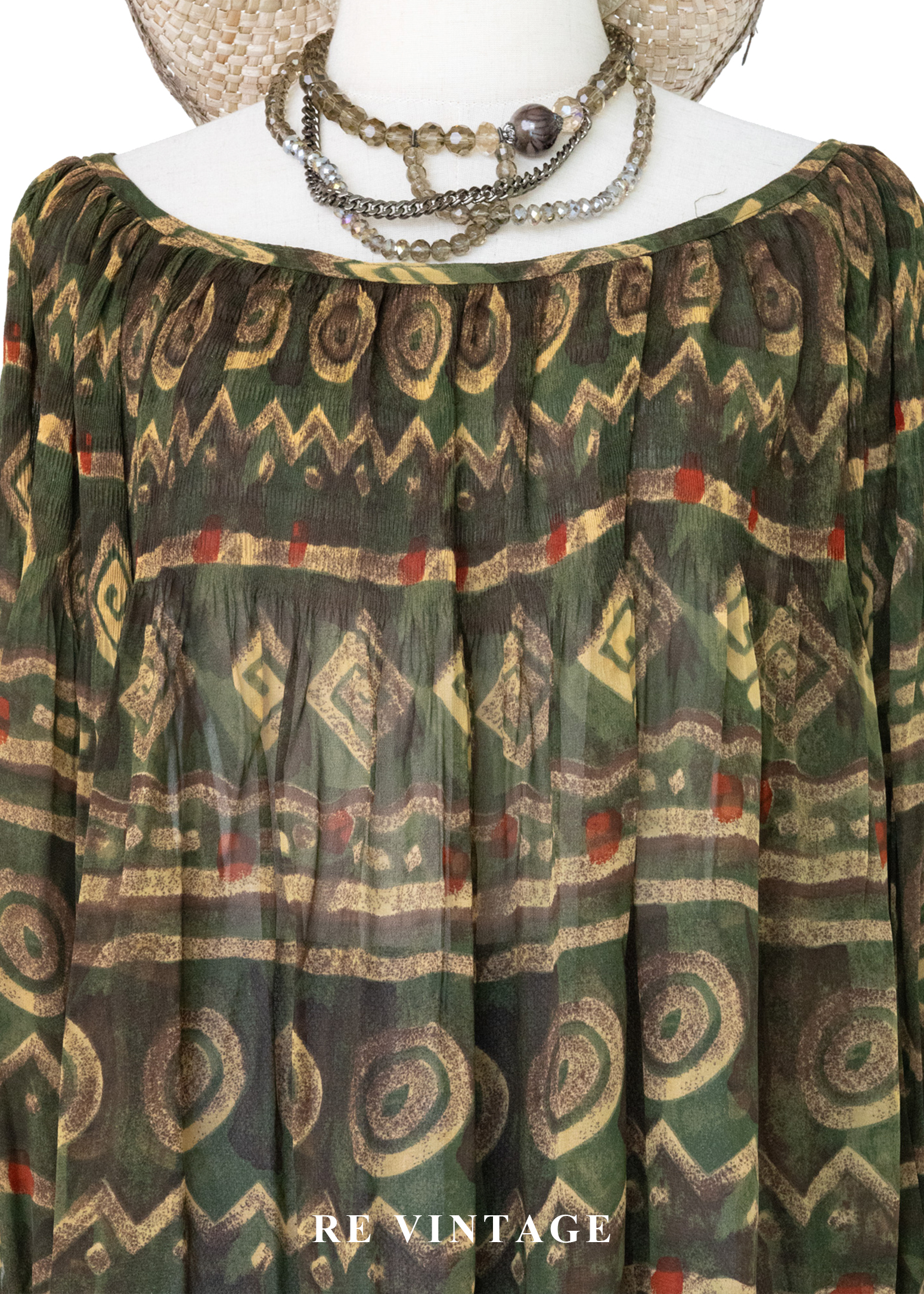 波希米雅公主狂放幾何圖騰上衣3