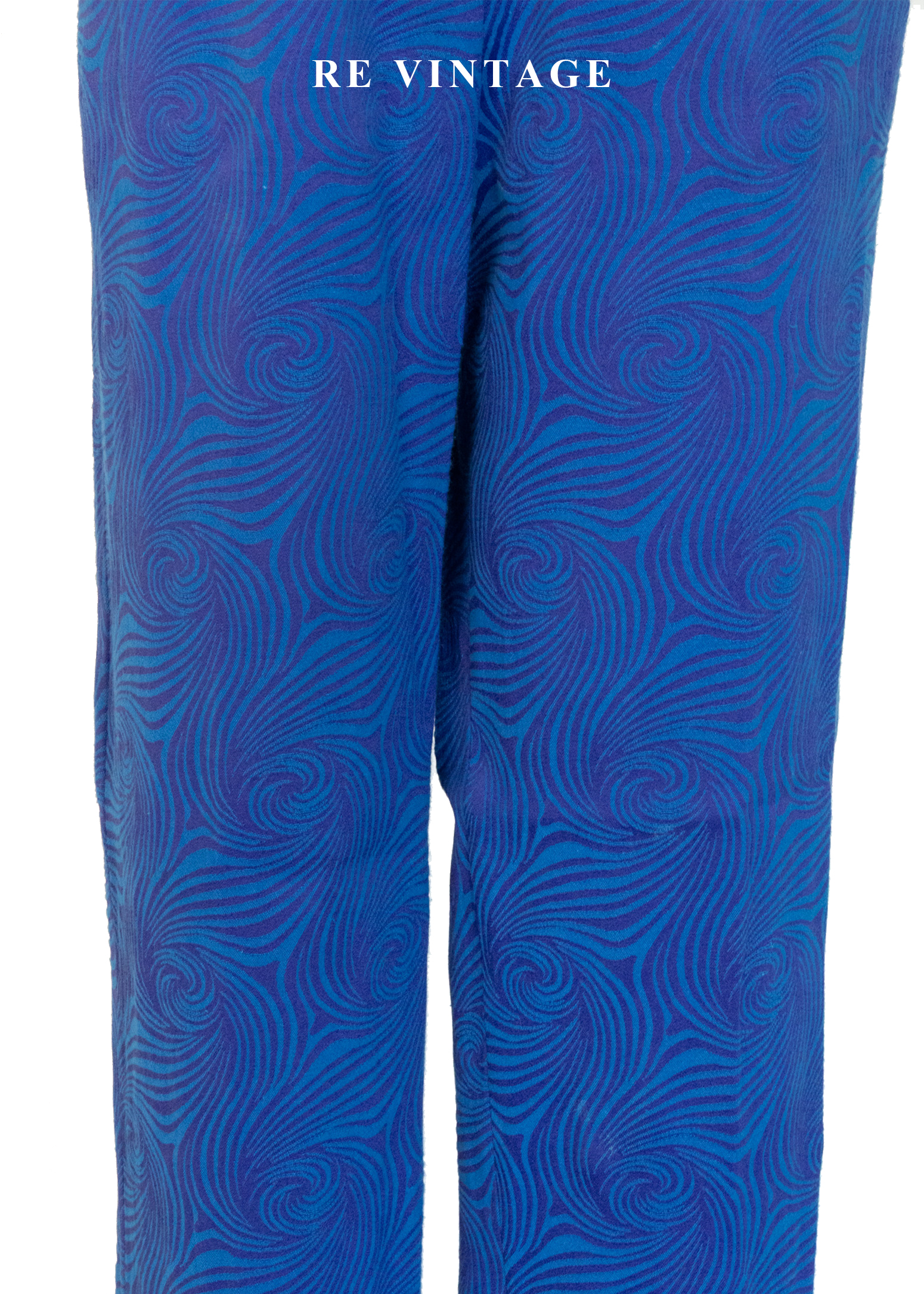 Neon Blue Swirl 霓藍迴旋長褲(26")4