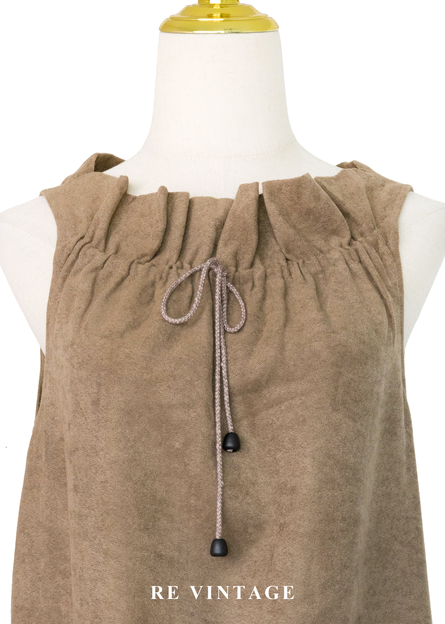 Sand Muse 抽繩花朵領口法式輕鬆洋裝9