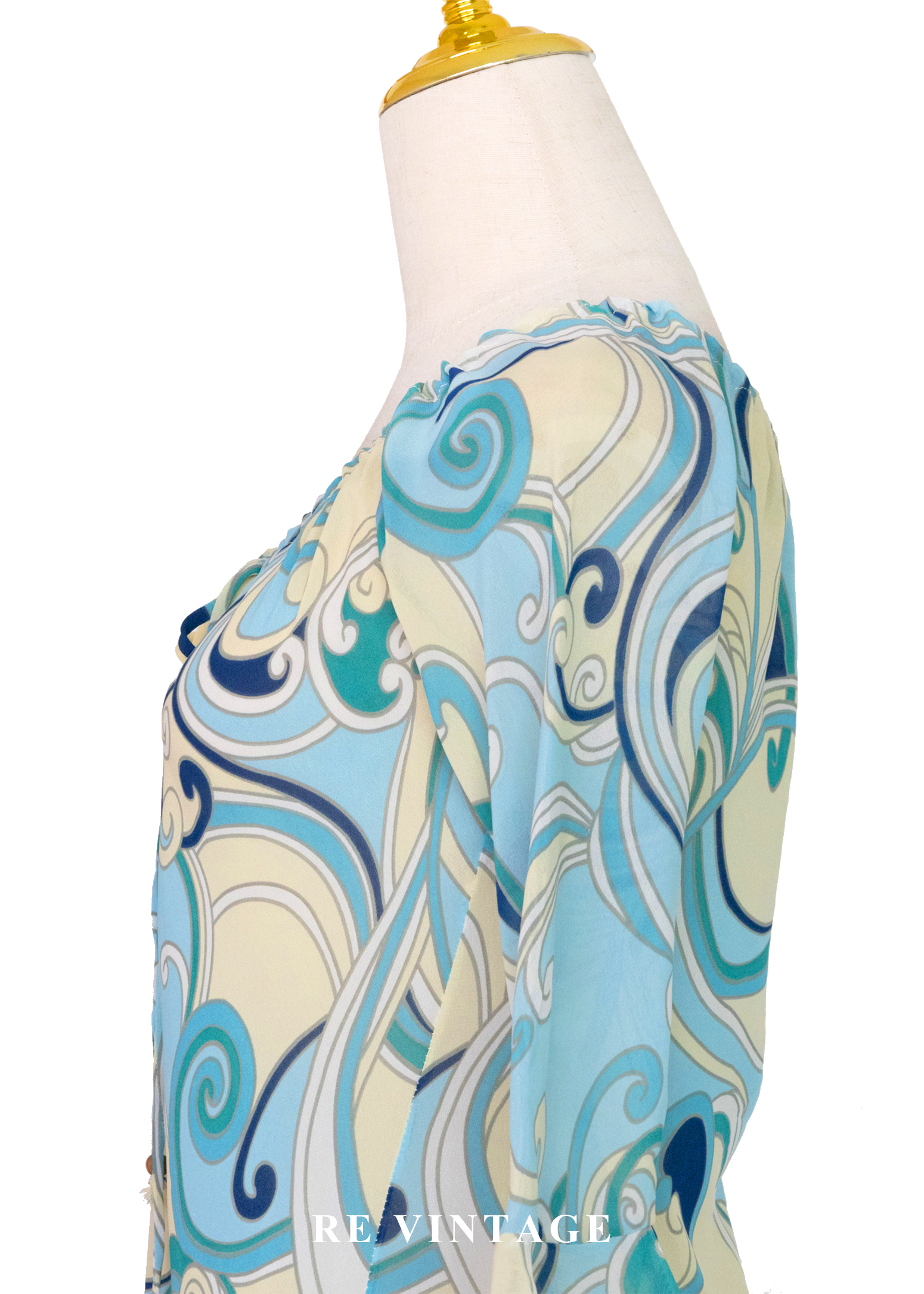 海潮迷幻普普風漩渦雪紡洋裝9