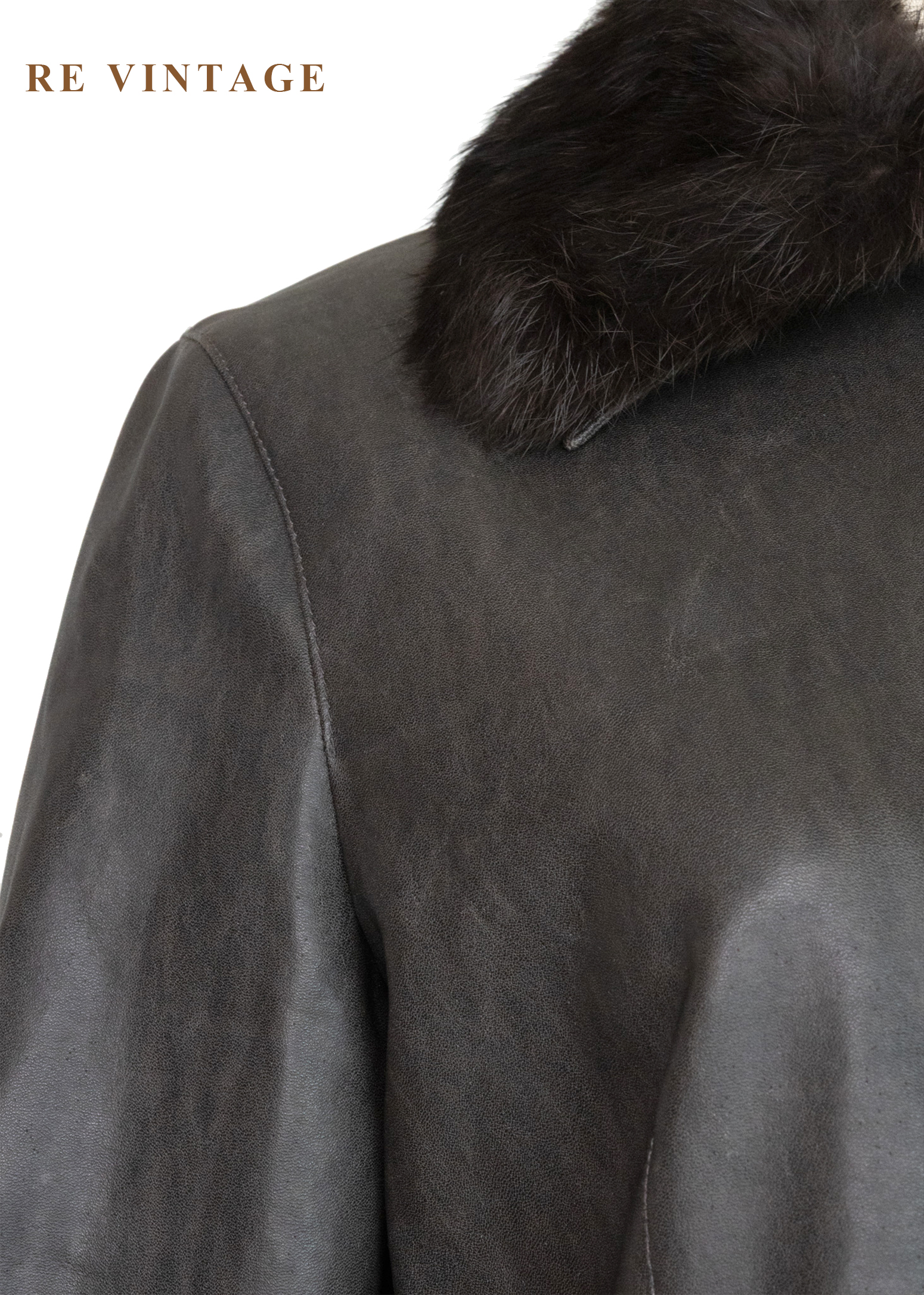 好萊塢名媛黑棕斑紋皮革外套5