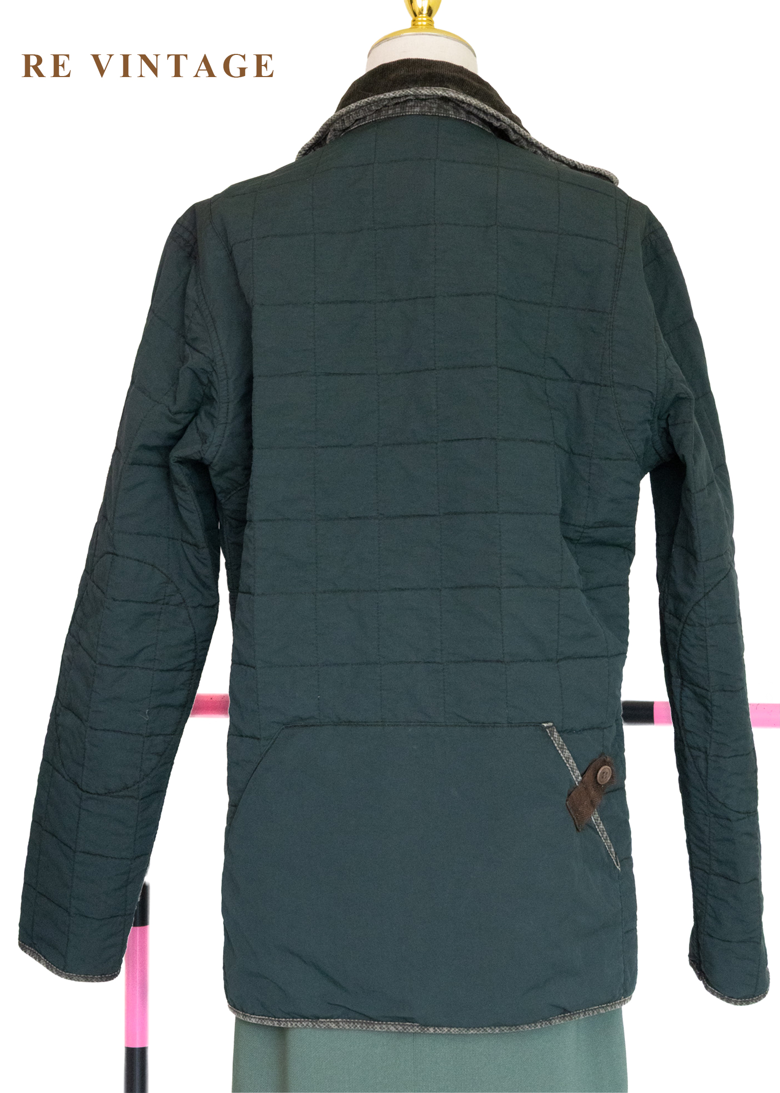 重磅水洗迷幻格紋硬挺夾克20