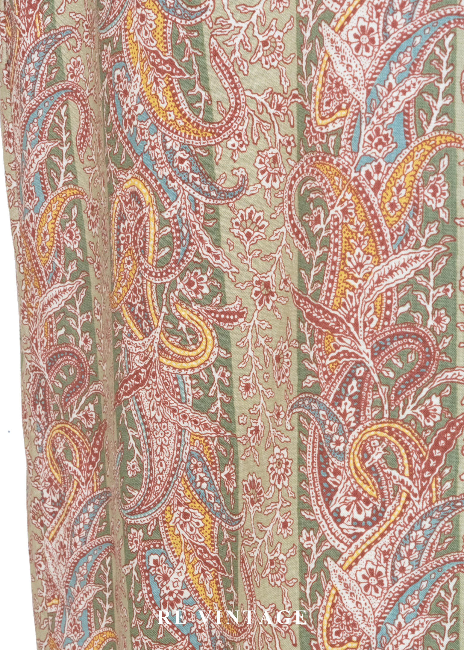 東方花紋草綠流蘇及膝裙(24.5)6