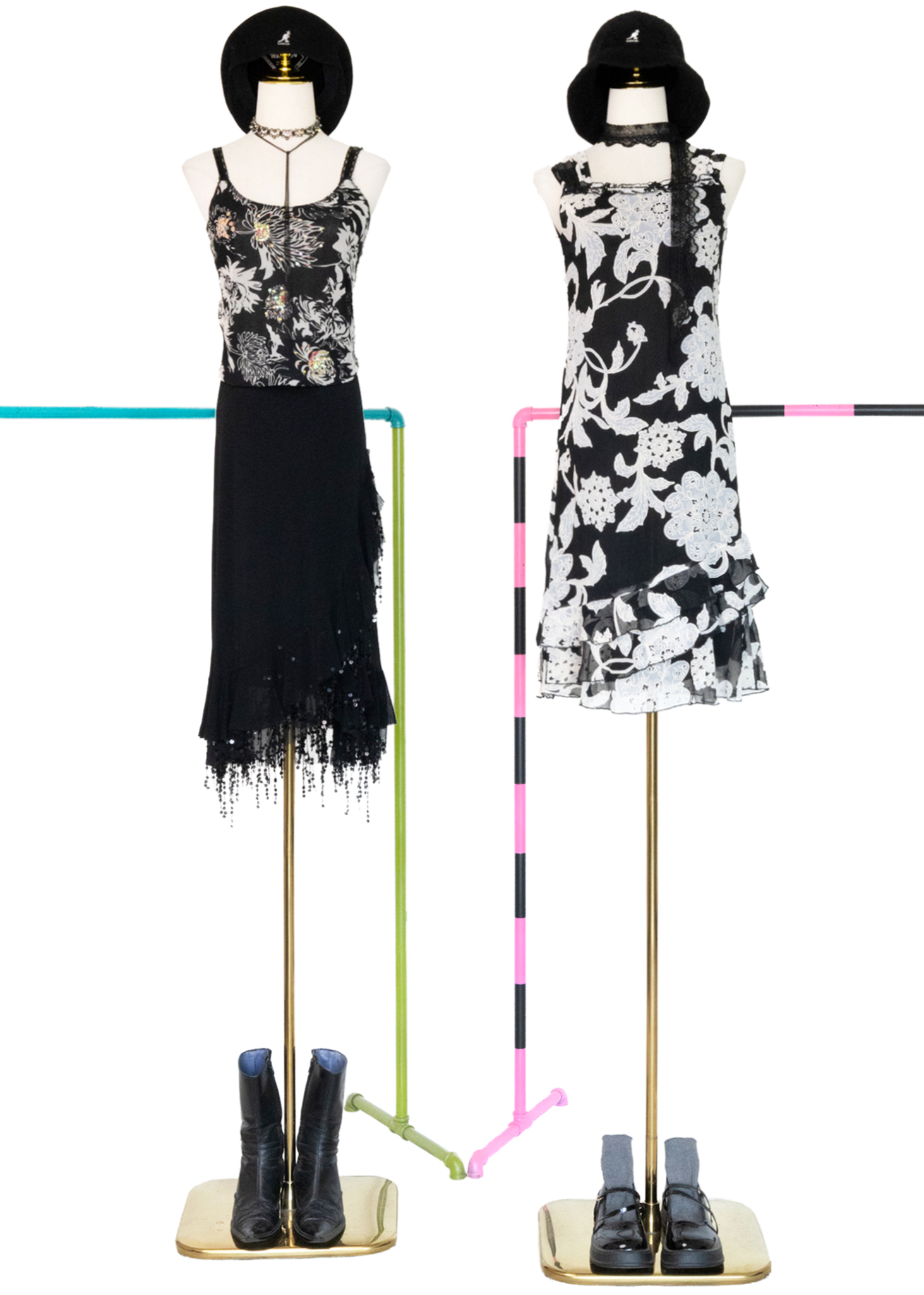 繁花餘燼 -亮片花卉透膚背心2