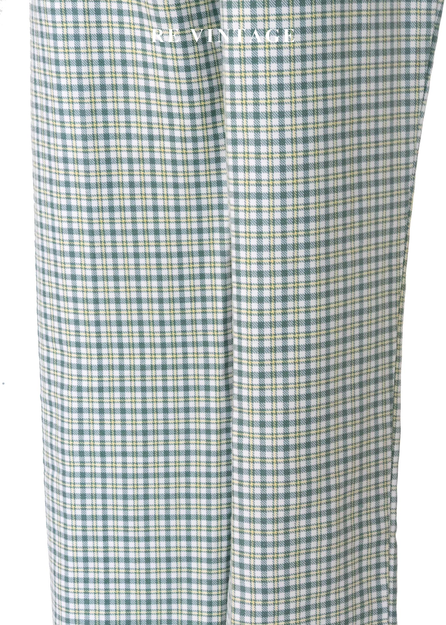 必備單品 - 藍綠色格紋長褲(28")8