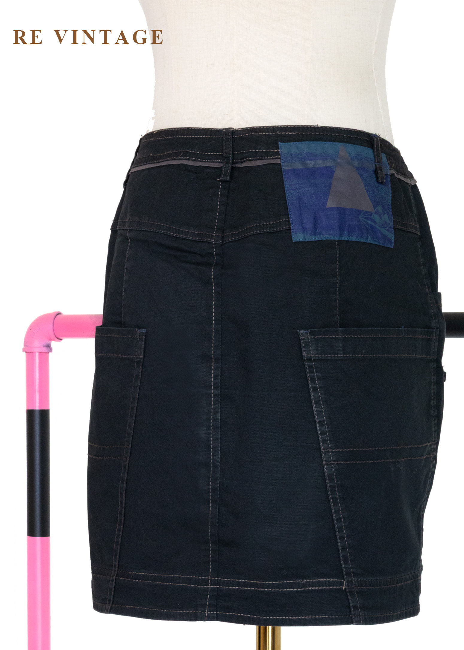 夜光亮片星芒黑短裙(28")7