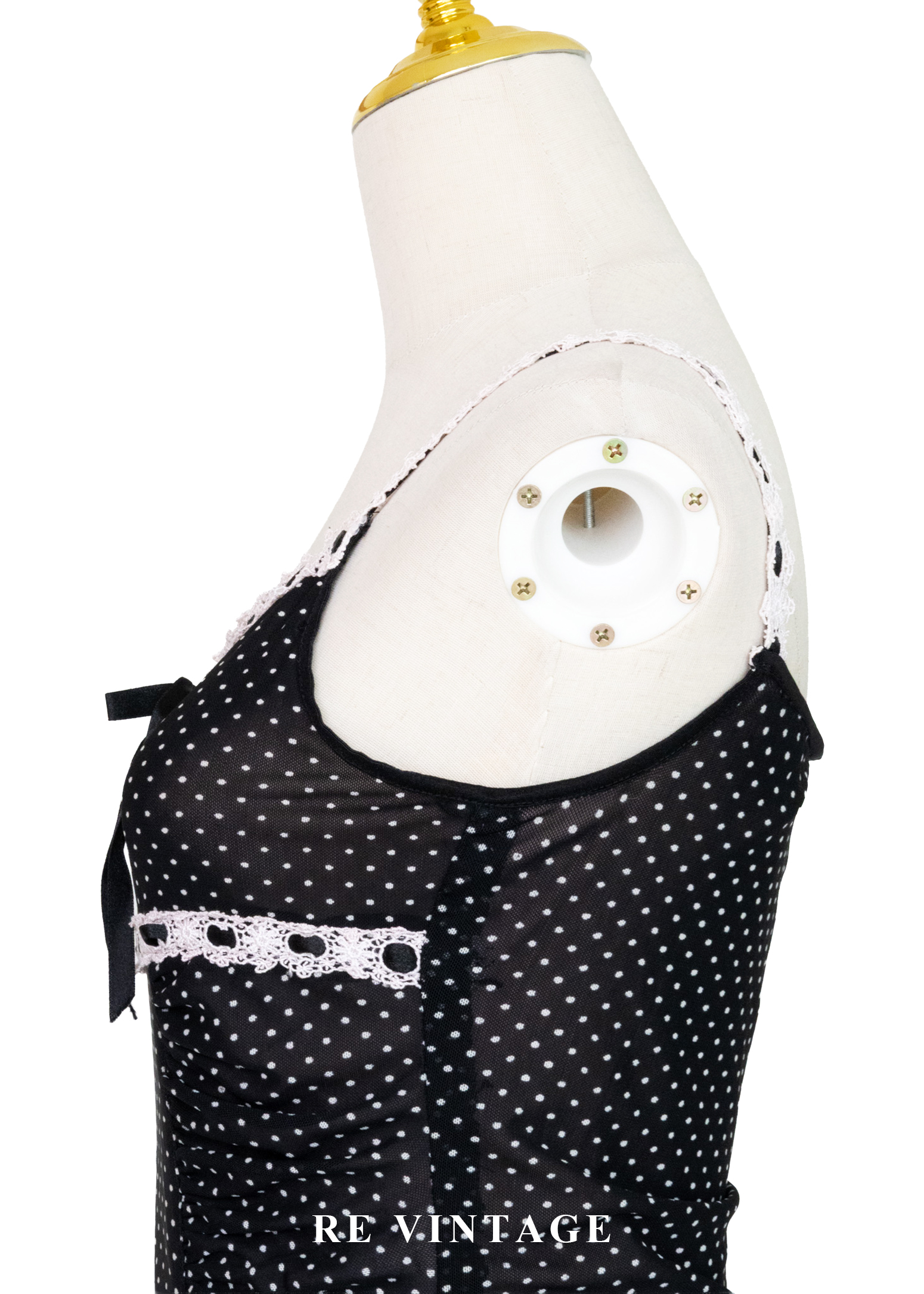 塞納河畔的夏日法式少女波點細肩帶背心8