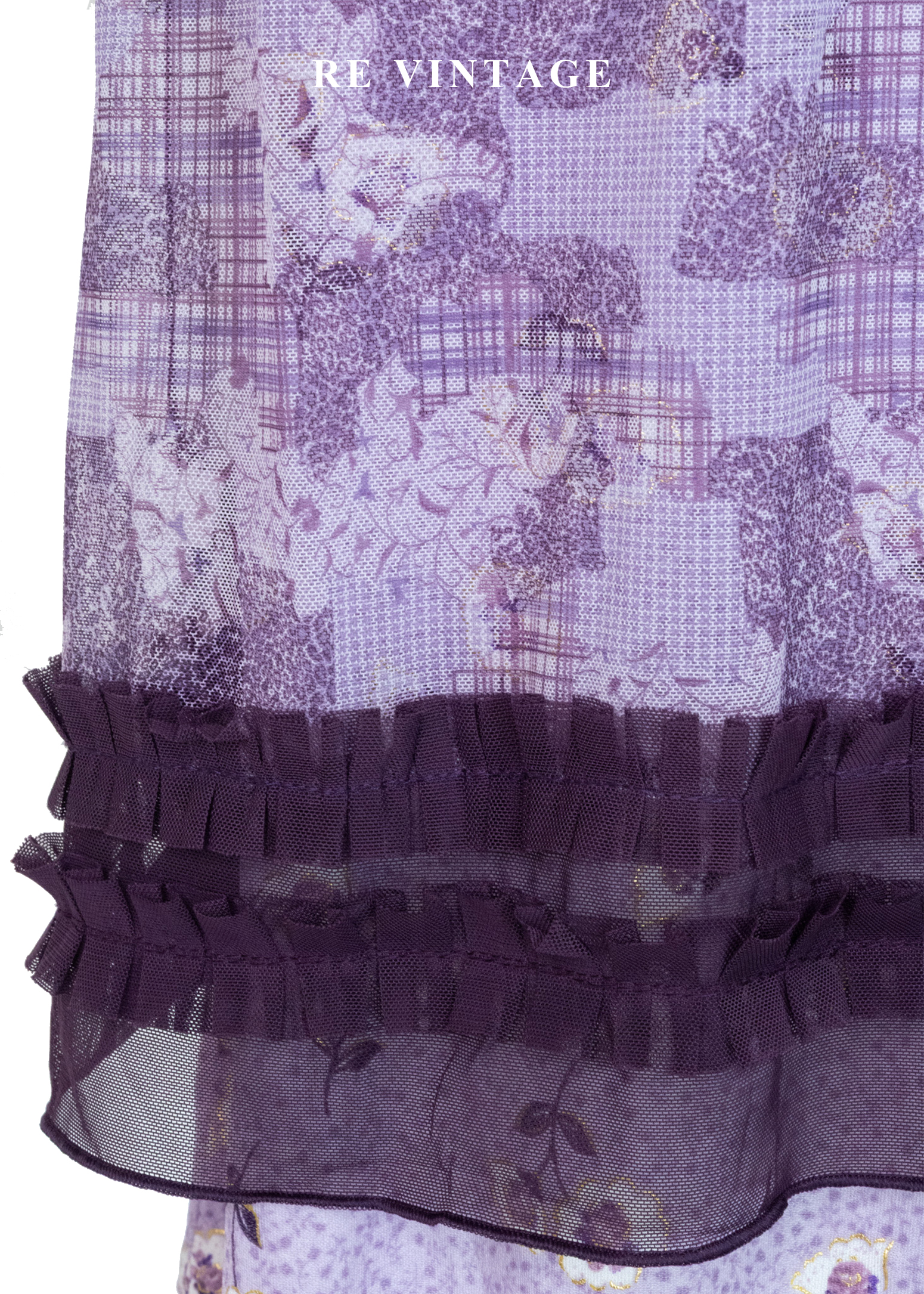 午夜的紫色華爾滋Paisley拼接細肩帶背心7