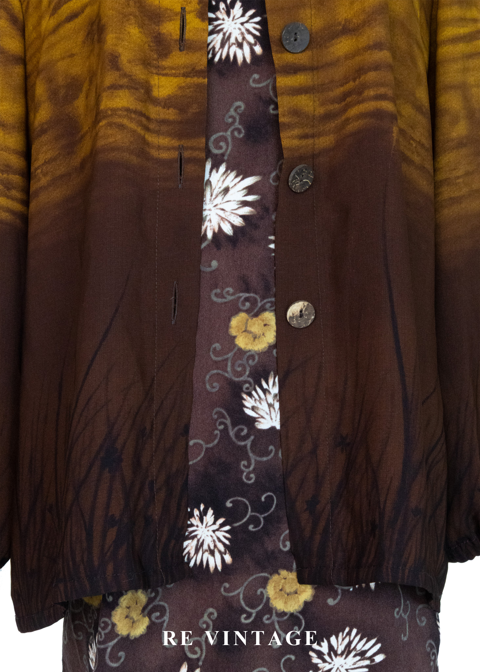 曠野湖邊焦糖黃漸層暈染上衣4