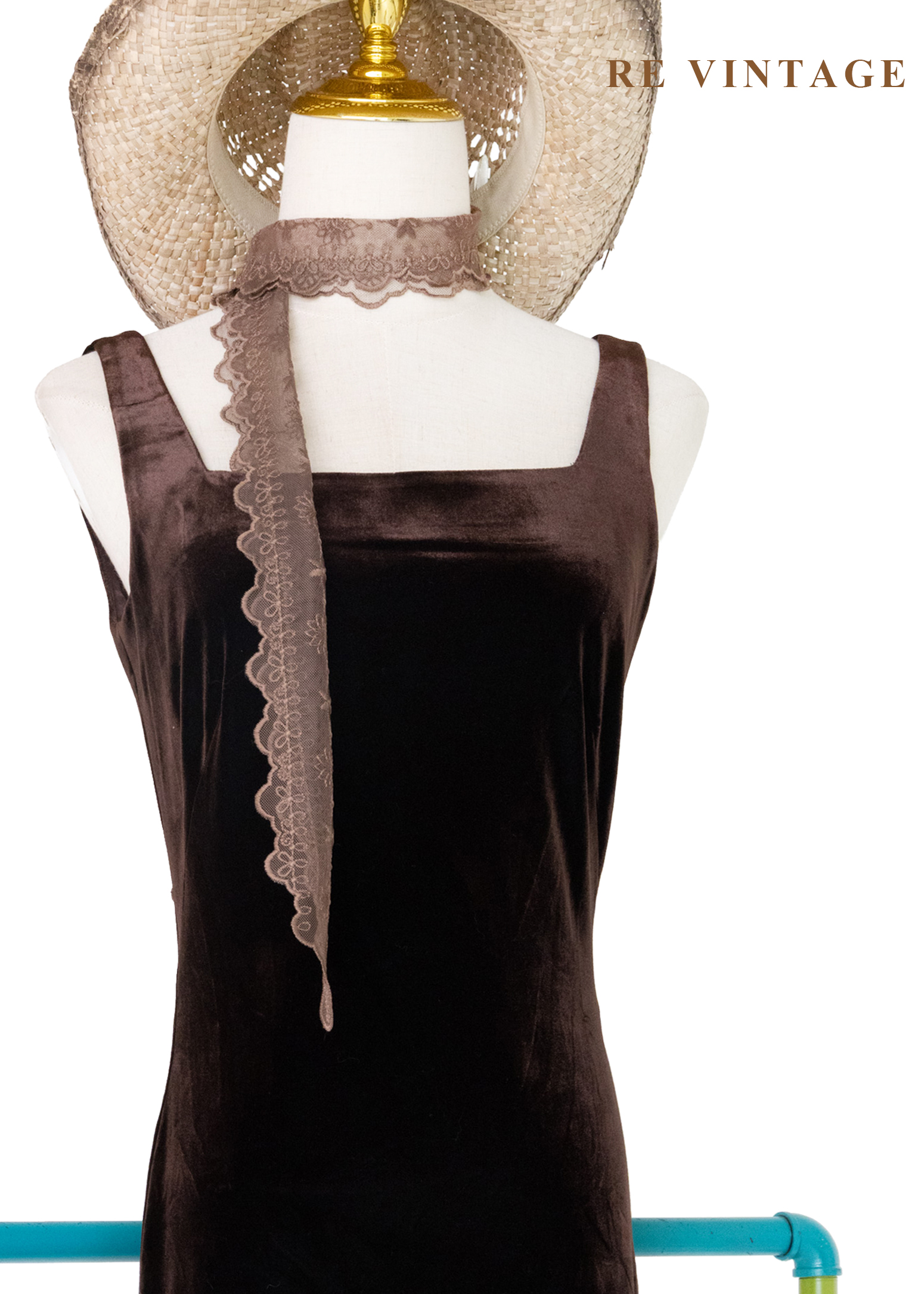 質感單品 - 迷人巧克力色絨布迷你洋裝3