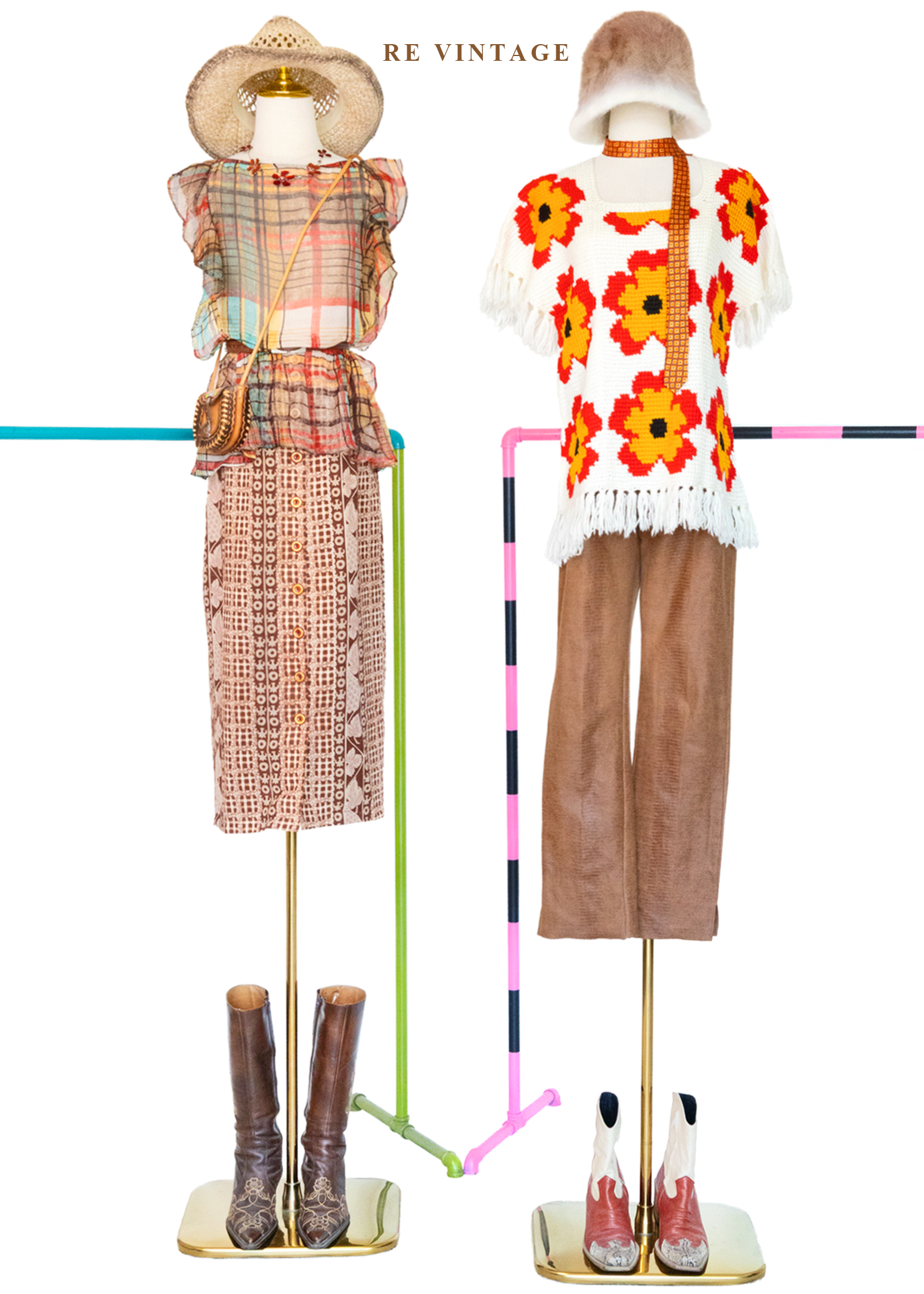 曠野的餘暉仿蛇紋壓紋長褲(~26")2