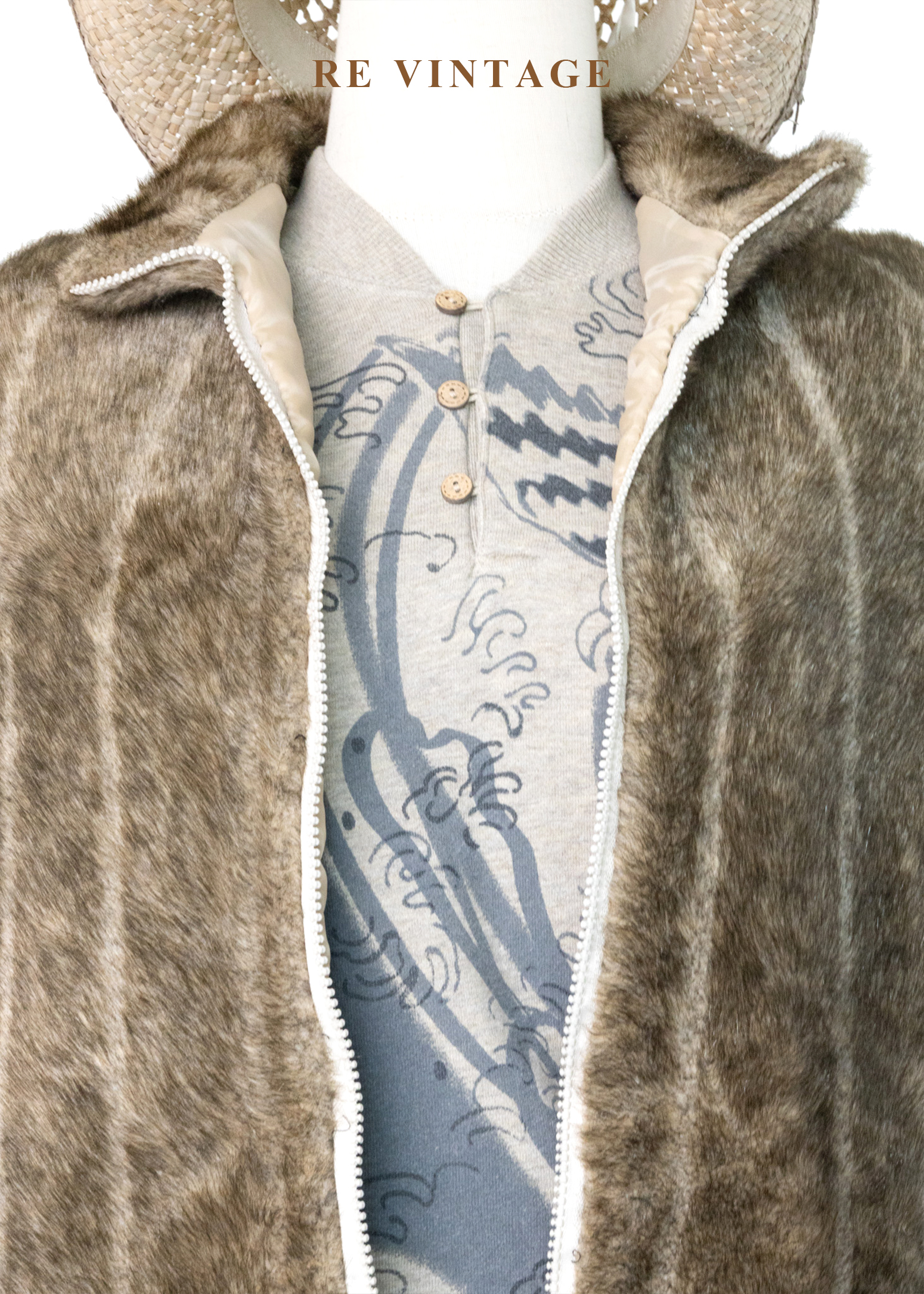 山谷の柔軟痕跡仿毛背心4