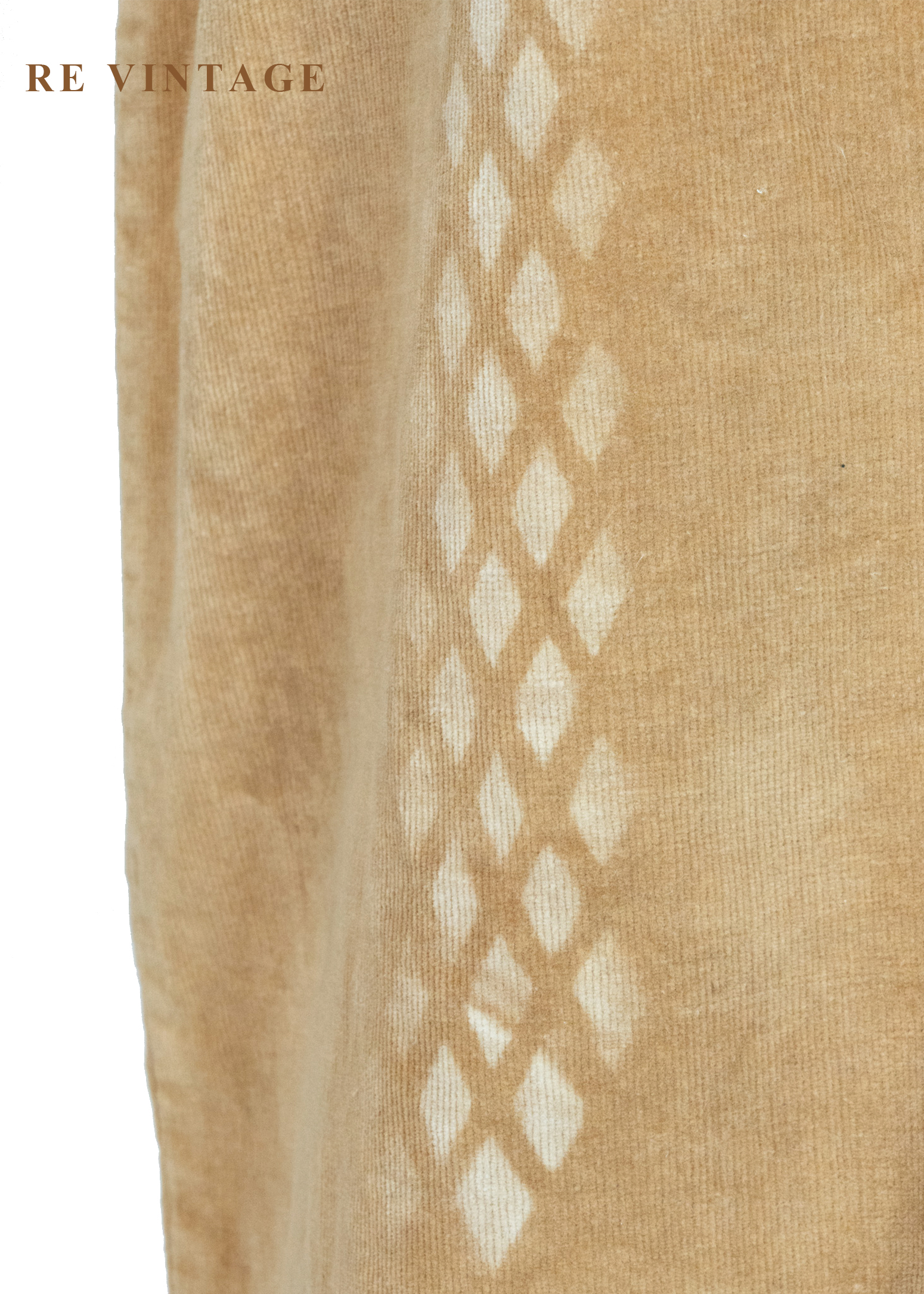 暖陽太妃糖流光格影燈芯絨及膝裙(29")10