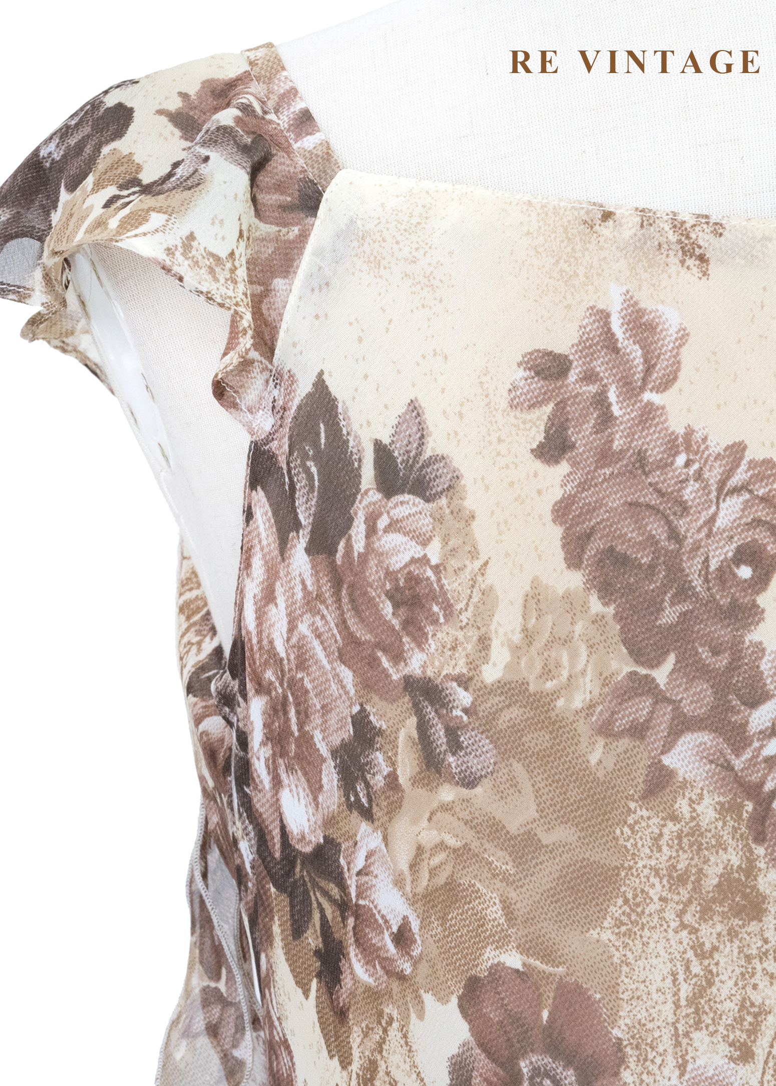 盛開在記憶裡的茶玫瑰浪漫雪紡洋裝12