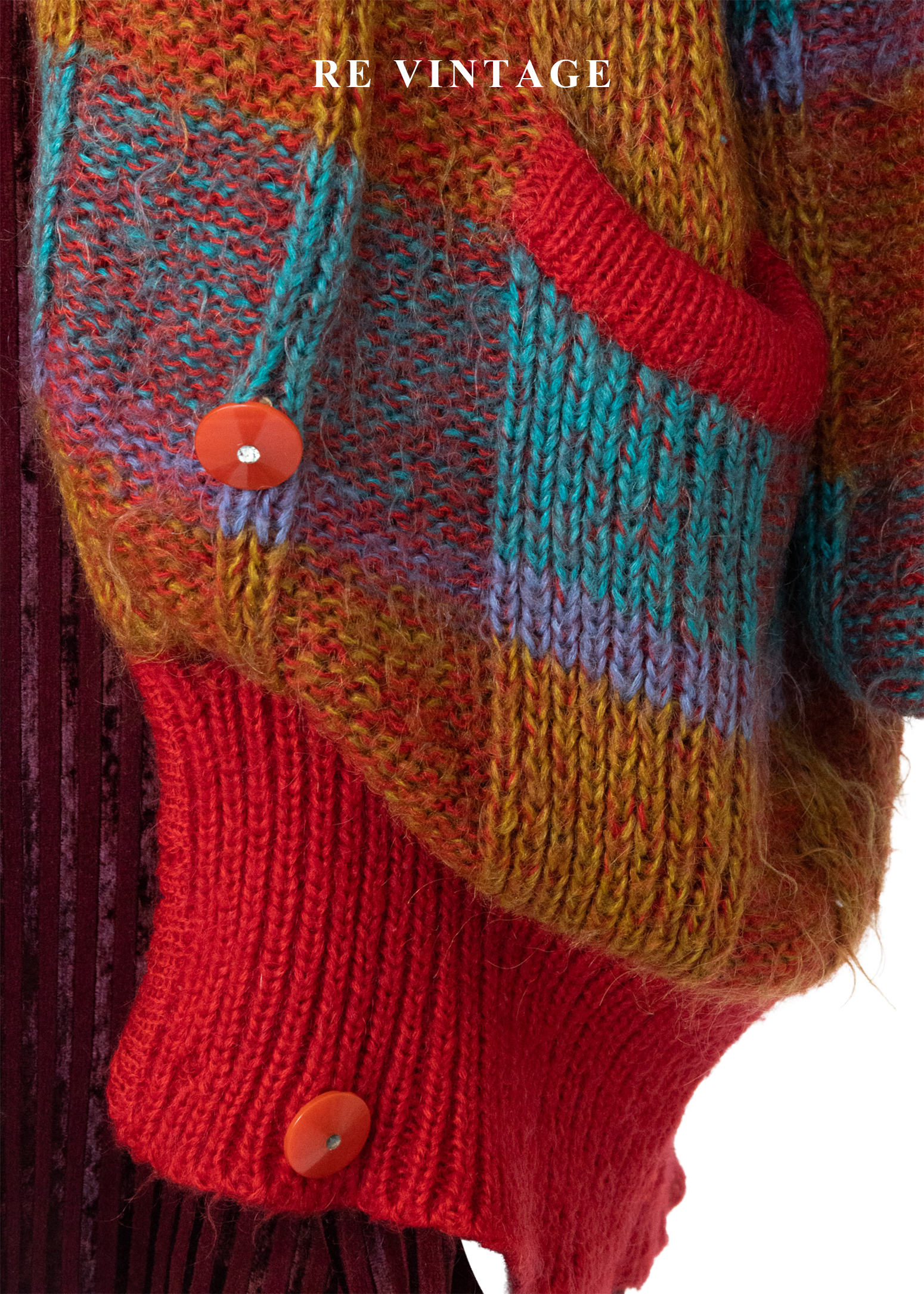 色彩炸彈大格紋針織毛衣外套6