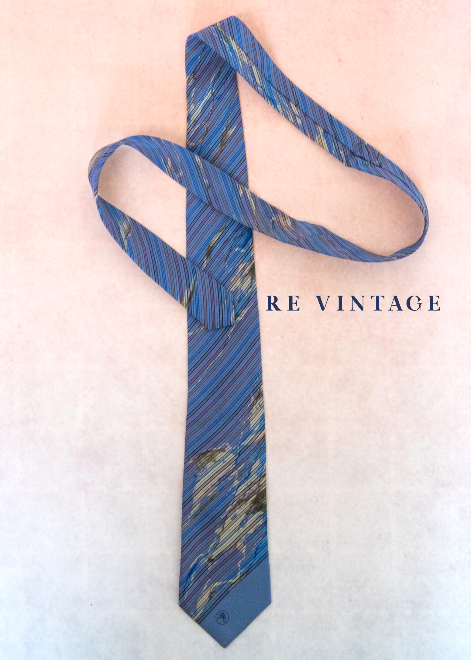 藍層地層切片領帶