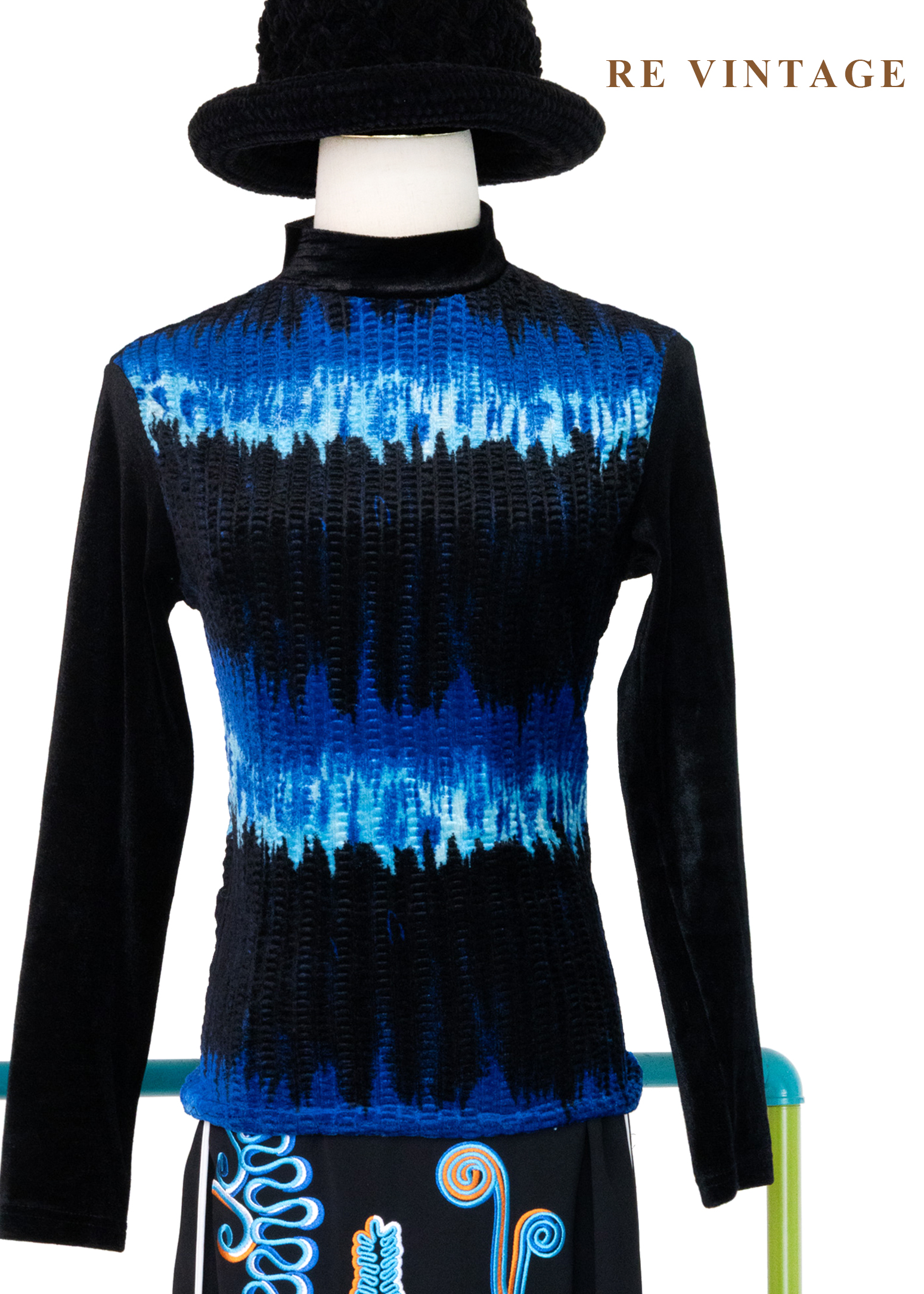 極光頻譜絨布長袖上衣