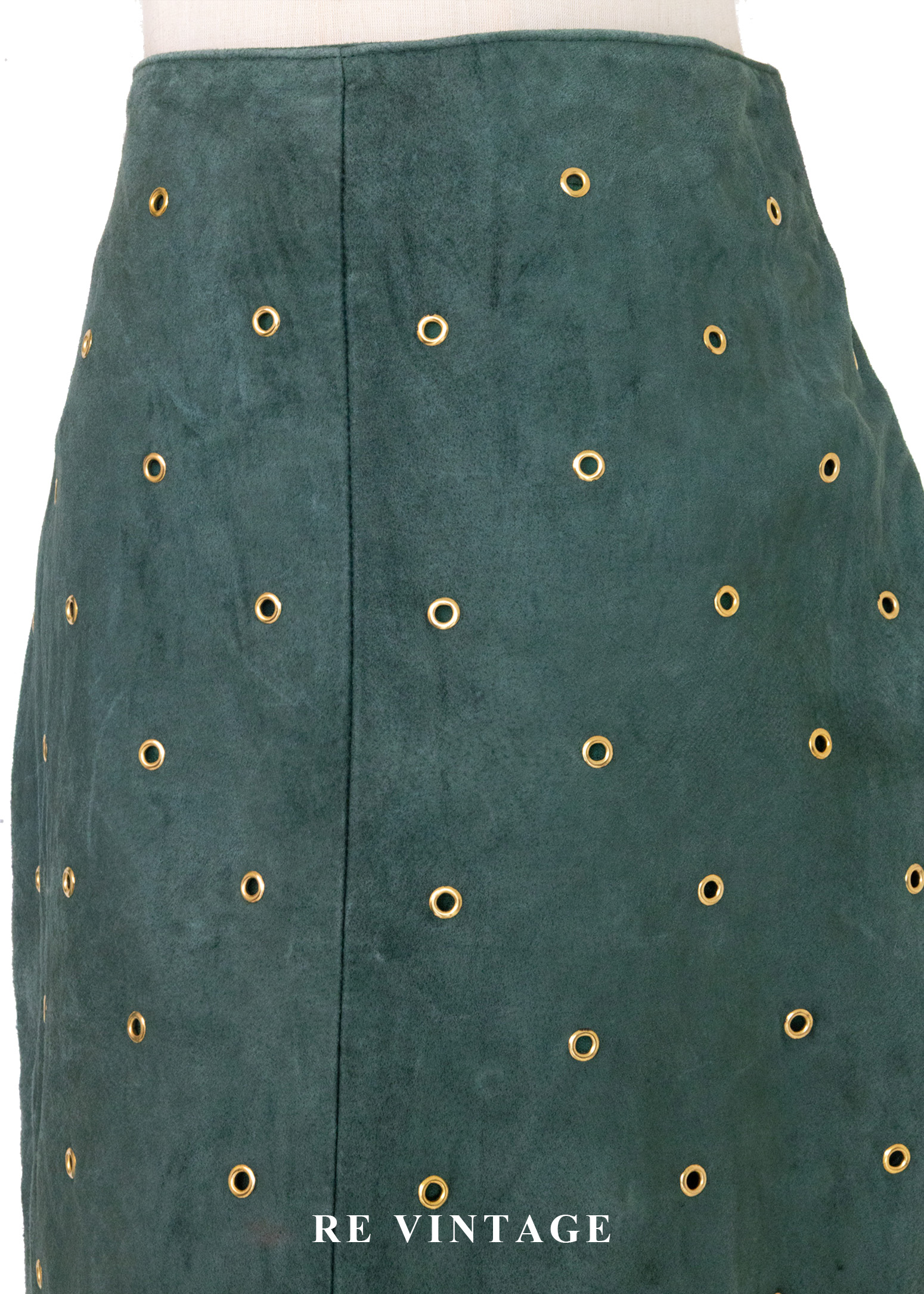 森林微光麂皮高腰美裙(28")3