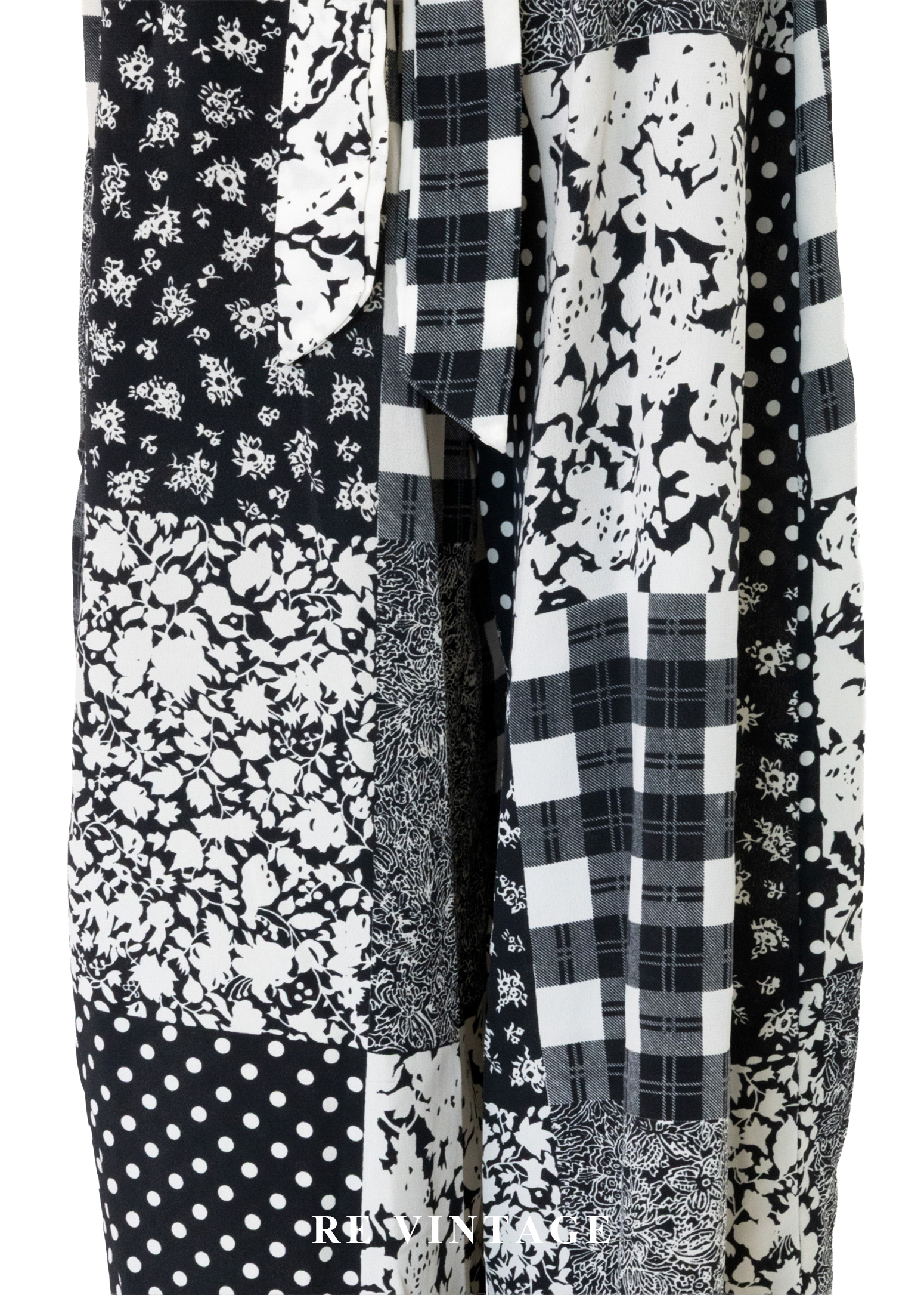 黑白故事拼圖 Patchwork 連身褲8