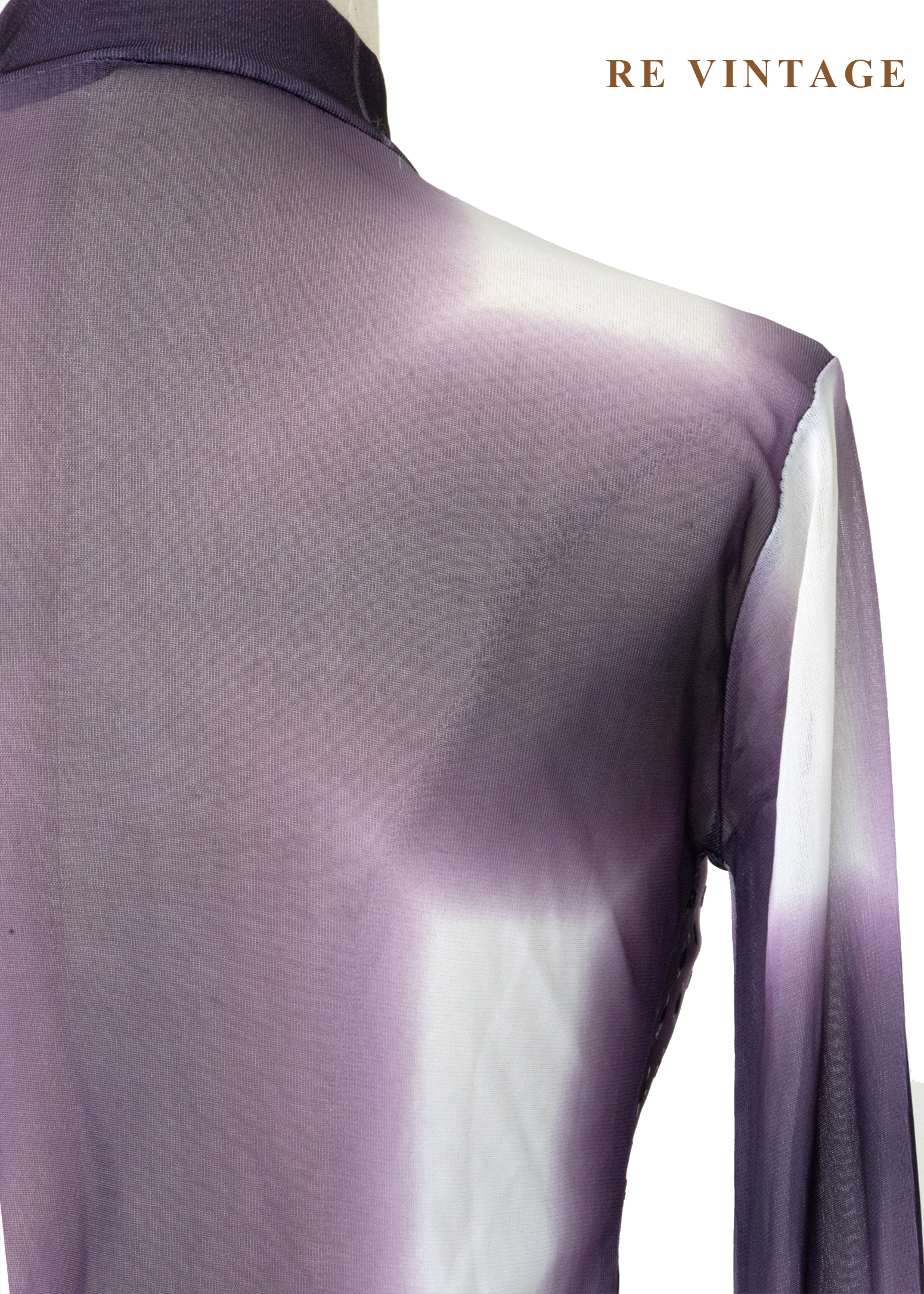 星塵灑落的紫色光暈網紗上衣13