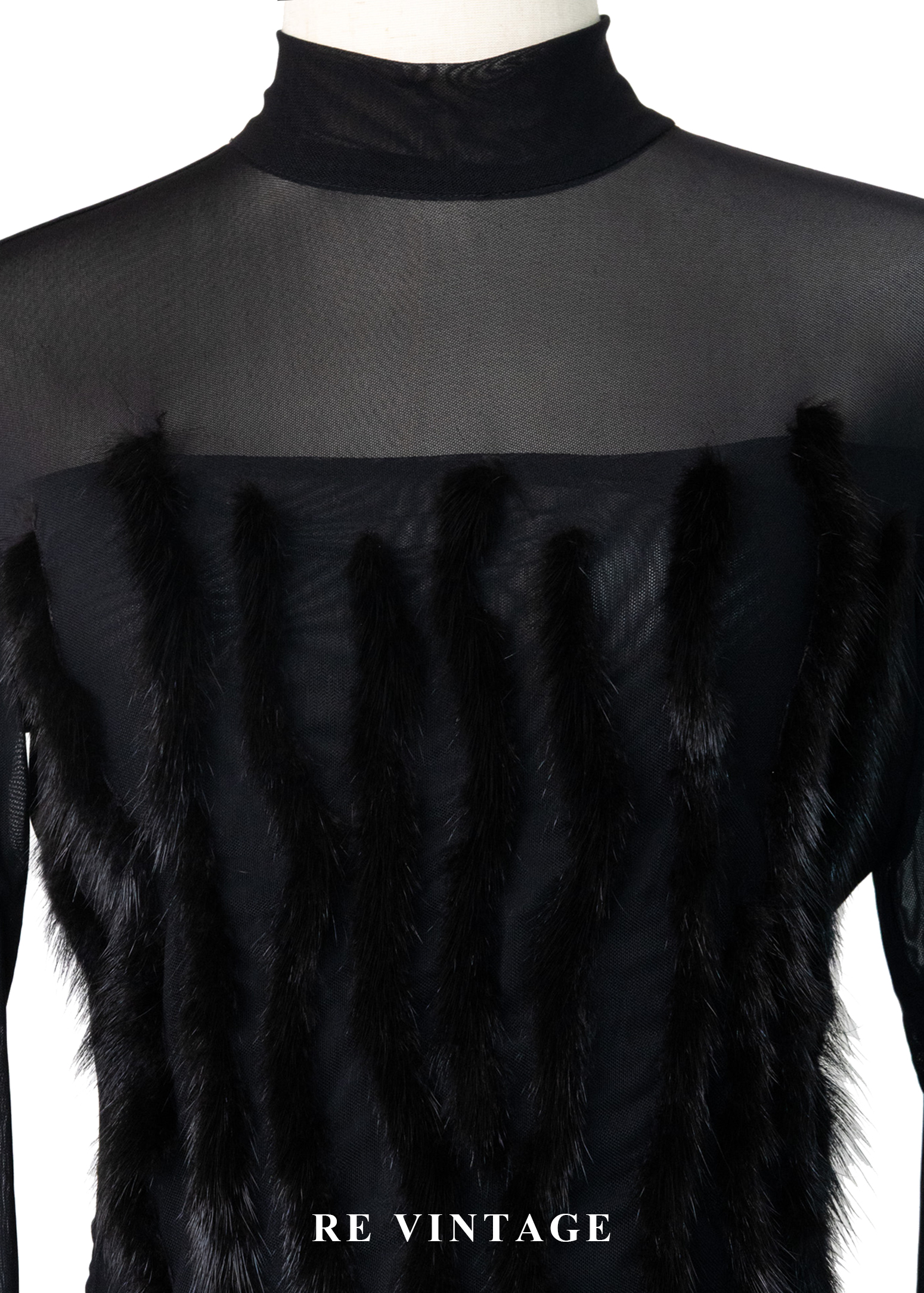 軟毛線條薄紗質地上衣4