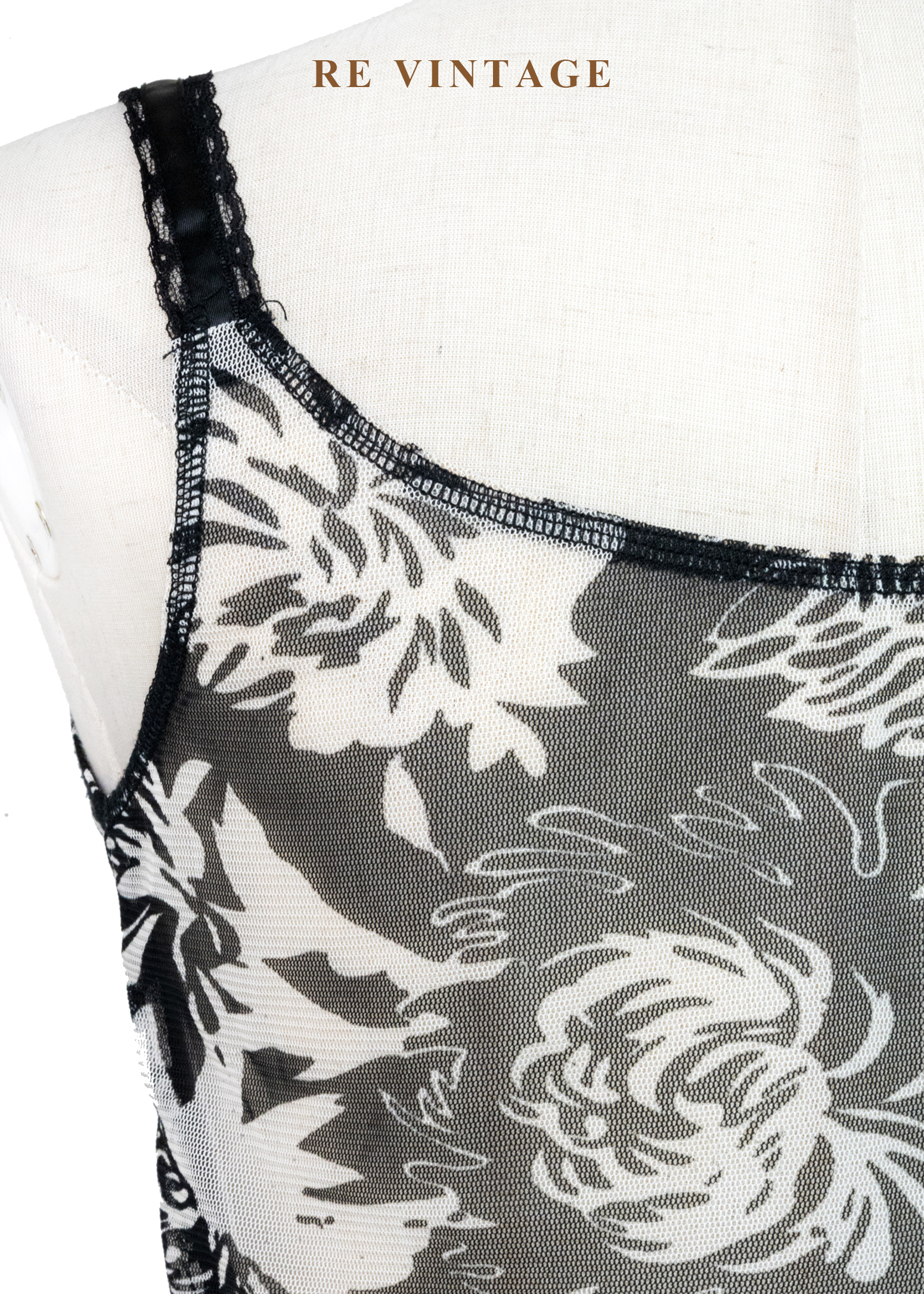 繁花餘燼 -亮片花卉透膚背心11