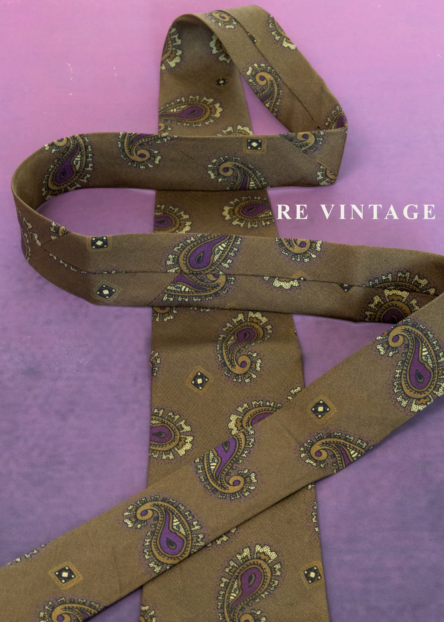 棕綠色變型蟲蟲領帶8