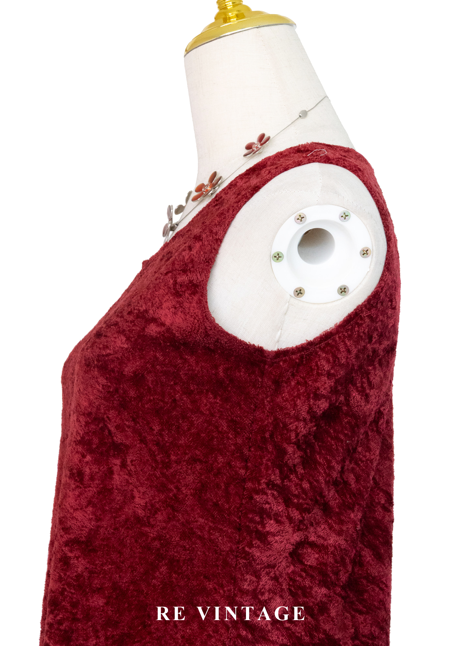 紅酒短絨火辣光澤長洋裝7